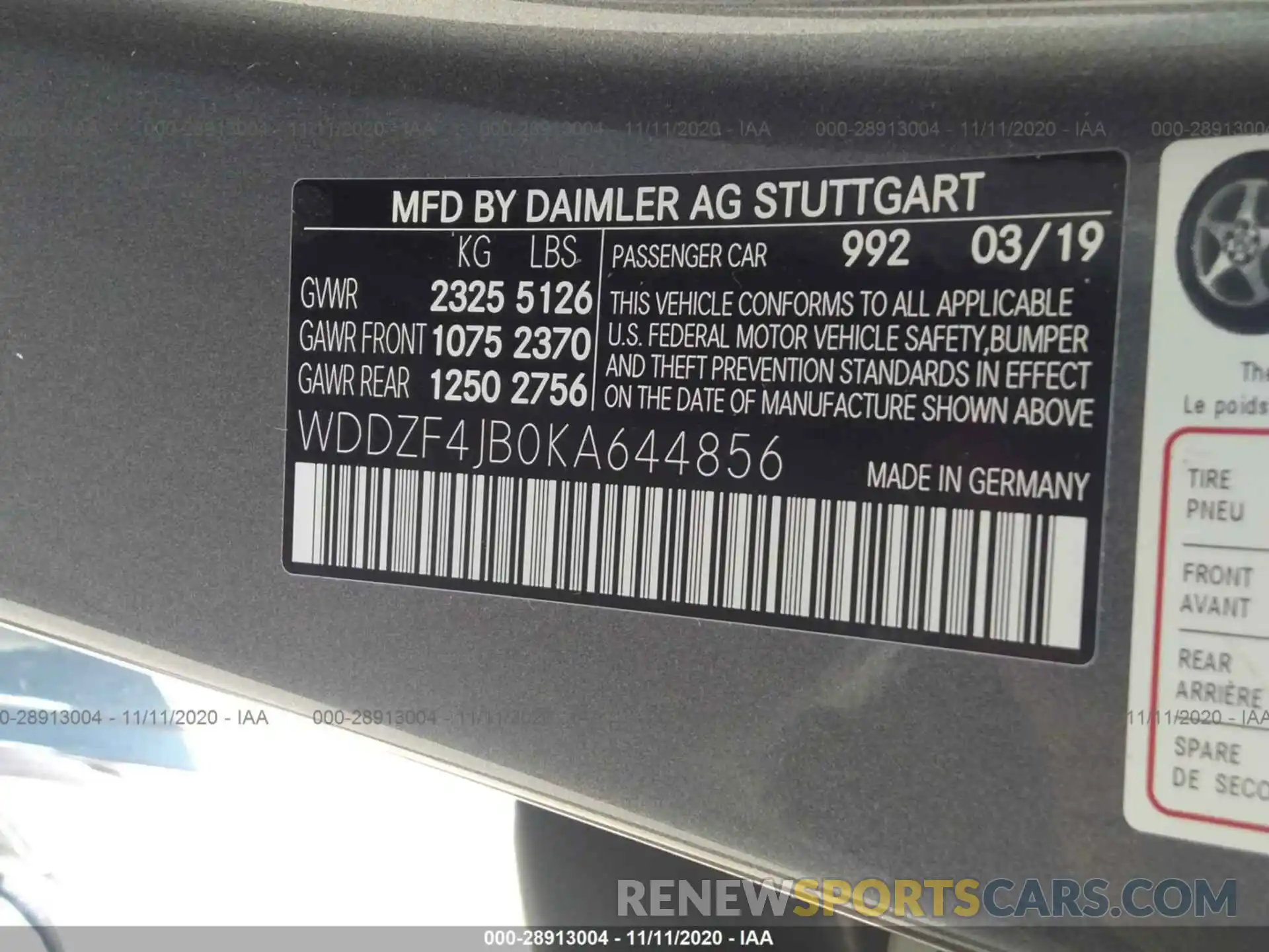 9 Photograph of a damaged car WDDZF4JB0KA644856 MERCEDES-BENZ E-CLASS 2019