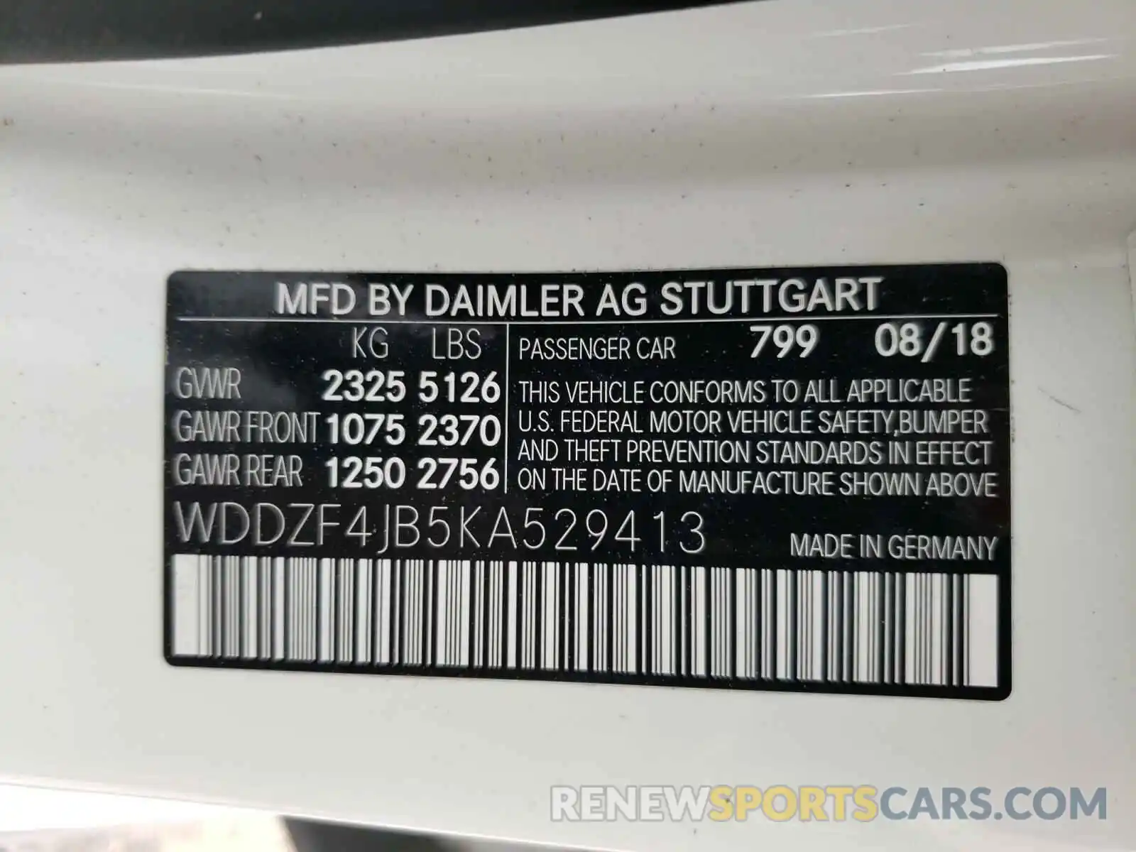 10 Photograph of a damaged car WDDZF4JB5KA529413 MERCEDES-BENZ E CLASS 2019