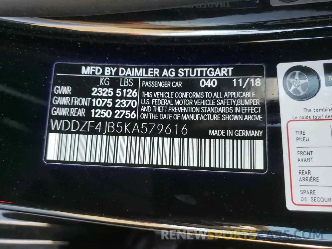 10 Photograph of a damaged car WDDZF4JB5KA579616 MERCEDES-BENZ E-CLASS 2019