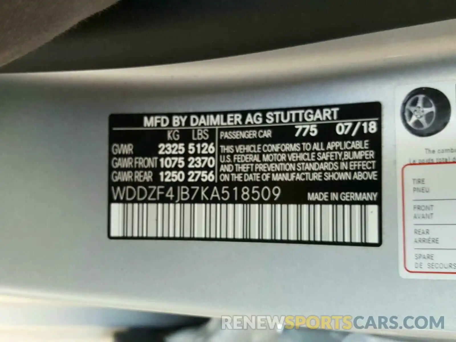 10 Photograph of a damaged car WDDZF4JB7KA518509 MERCEDES-BENZ E CLASS 2019