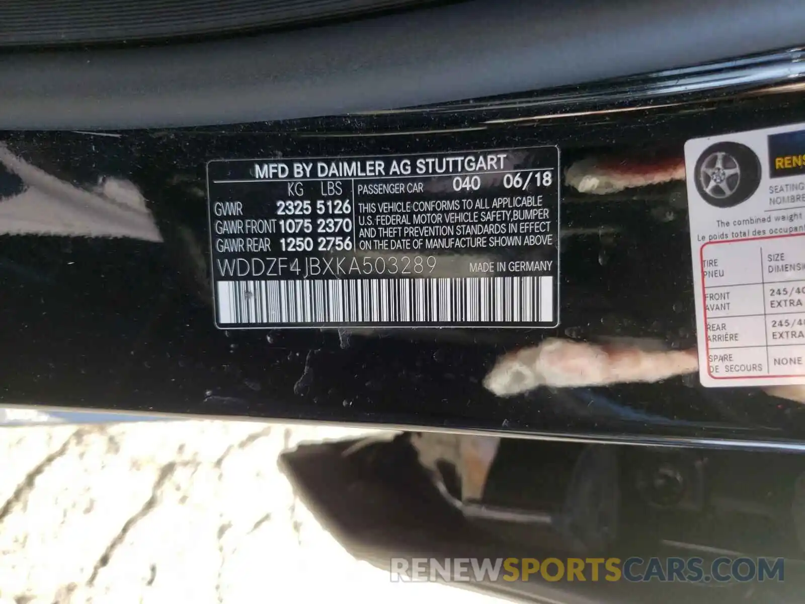 10 Photograph of a damaged car WDDZF4JBXKA503289 MERCEDES-BENZ E CLASS 2019