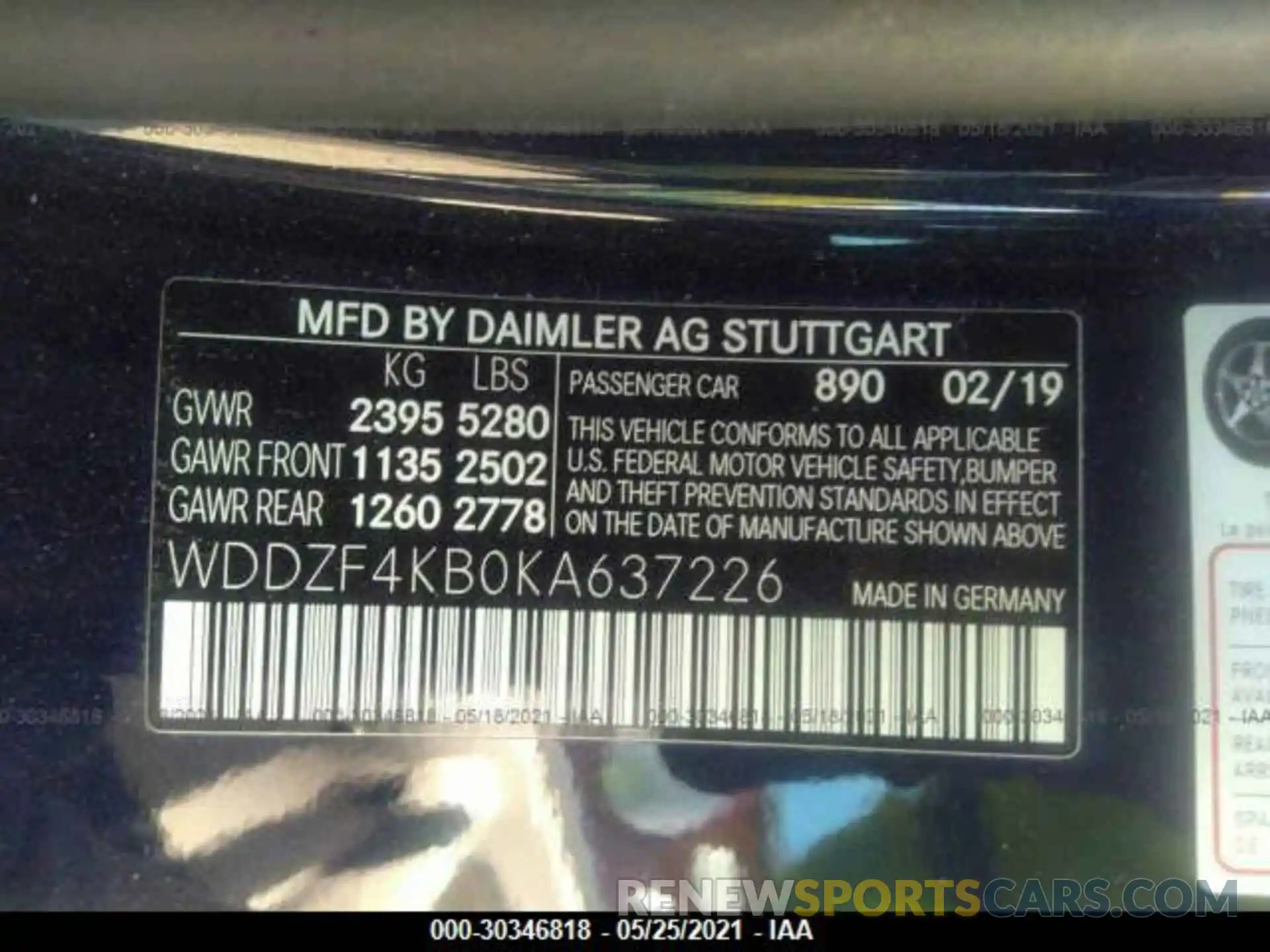 10 Photograph of a damaged car WDDZF4KB0KA637226 MERCEDES-BENZ E-CLASS 2019