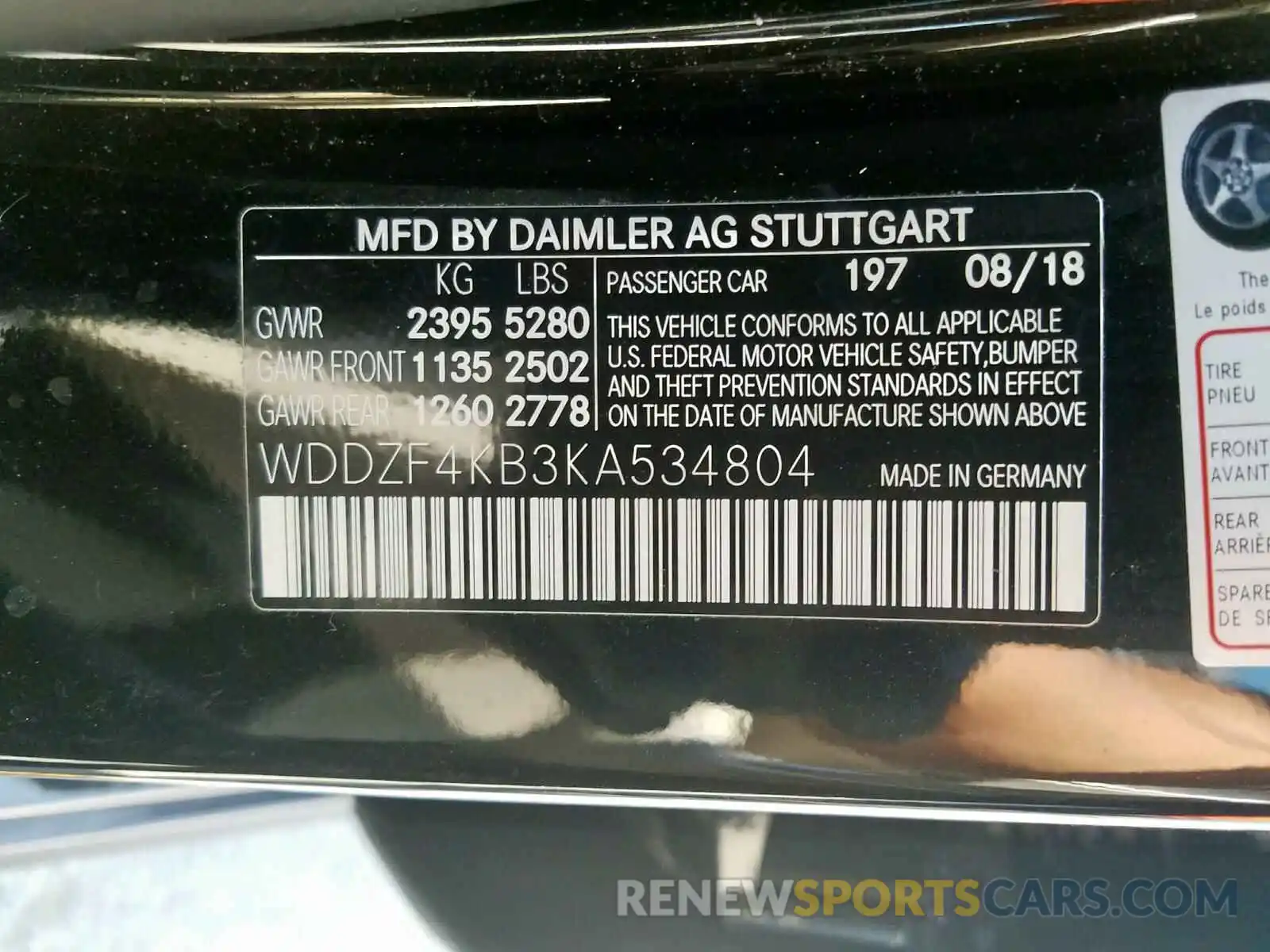 10 Photograph of a damaged car WDDZF4KB3KA534804 MERCEDES-BENZ E CLASS 2019