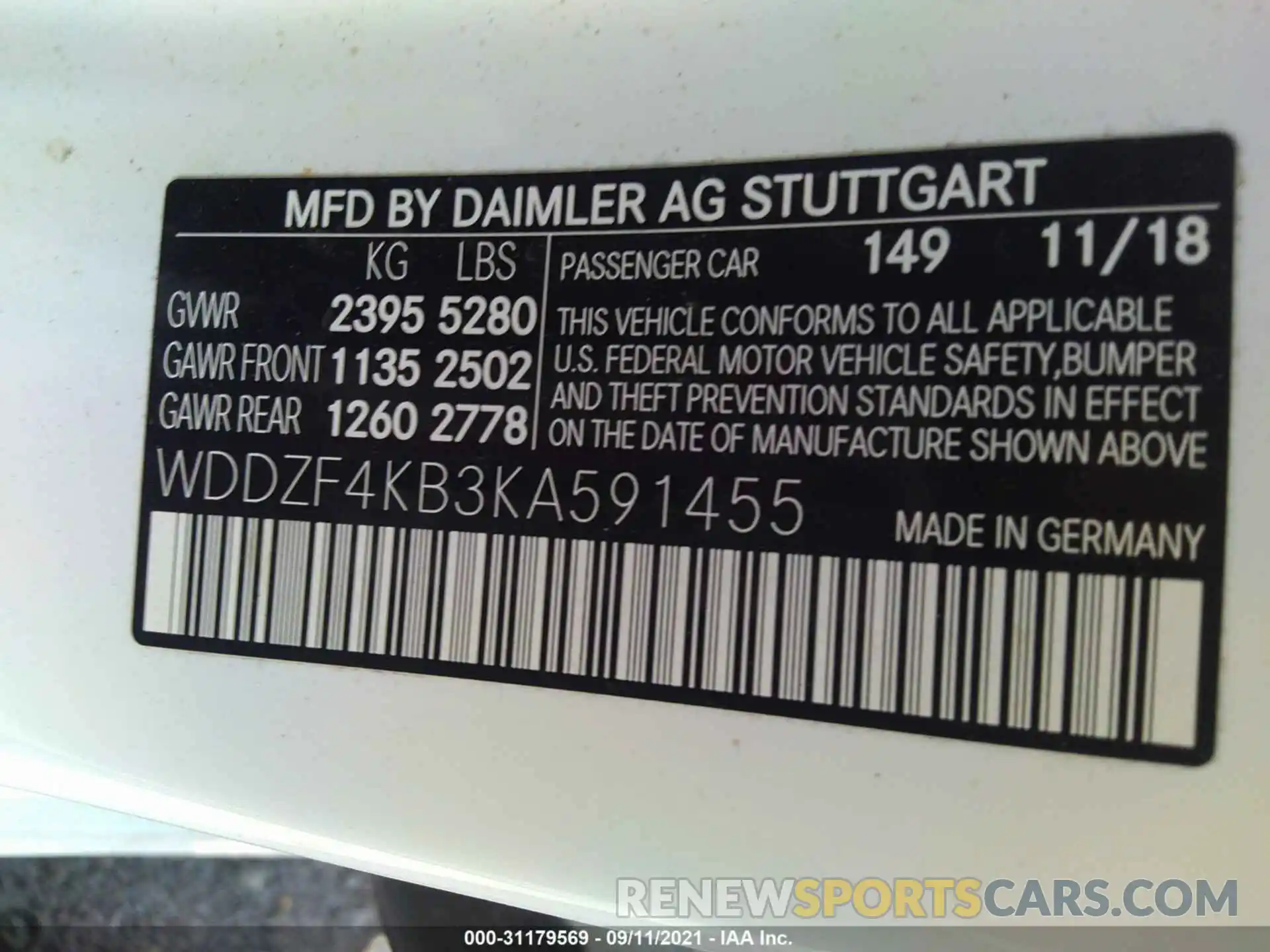 9 Photograph of a damaged car WDDZF4KB3KA591455 MERCEDES-BENZ E-CLASS 2019