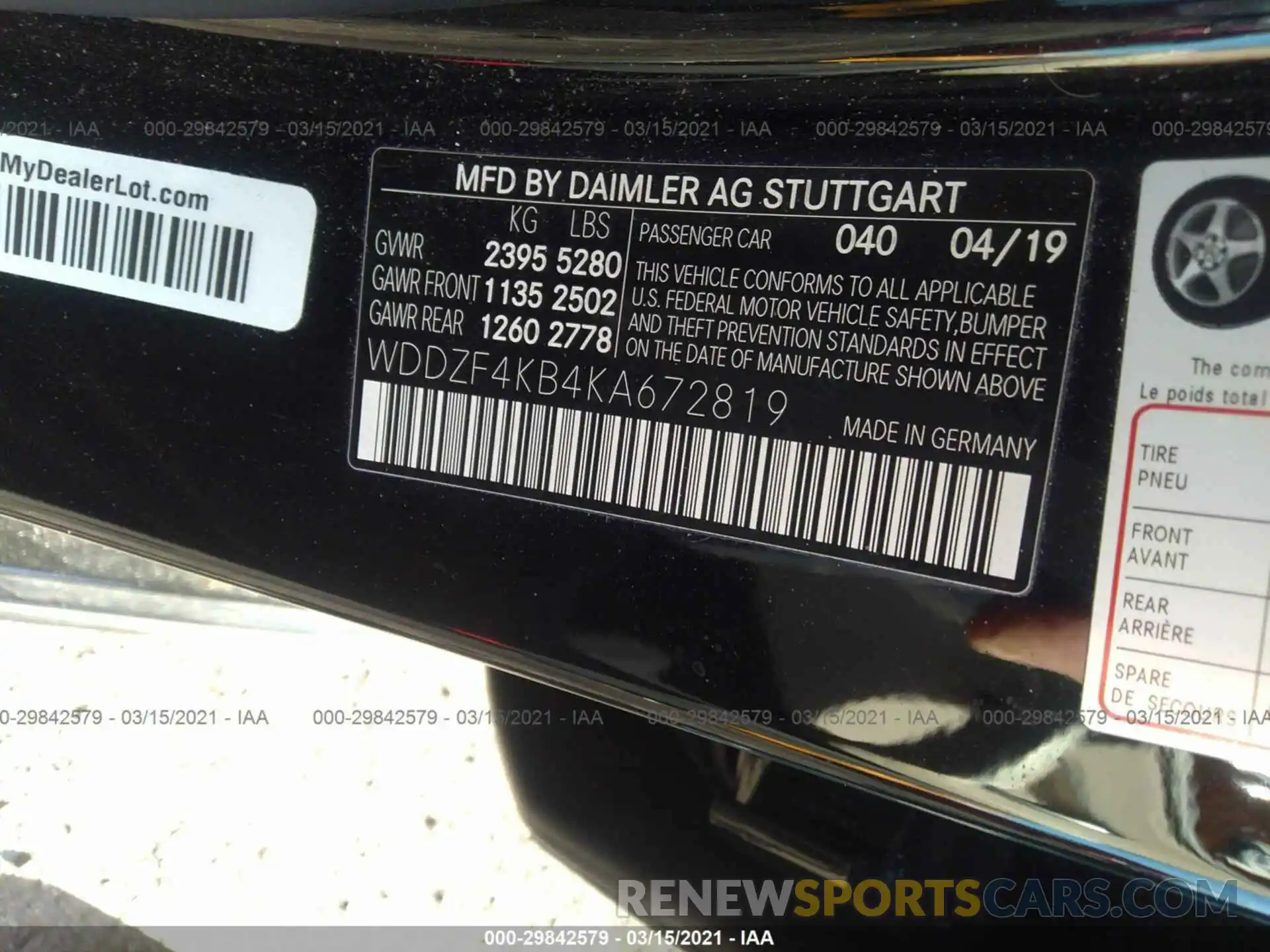 9 Photograph of a damaged car WDDZF4KB4KA672819 MERCEDES-BENZ E-CLASS 2019