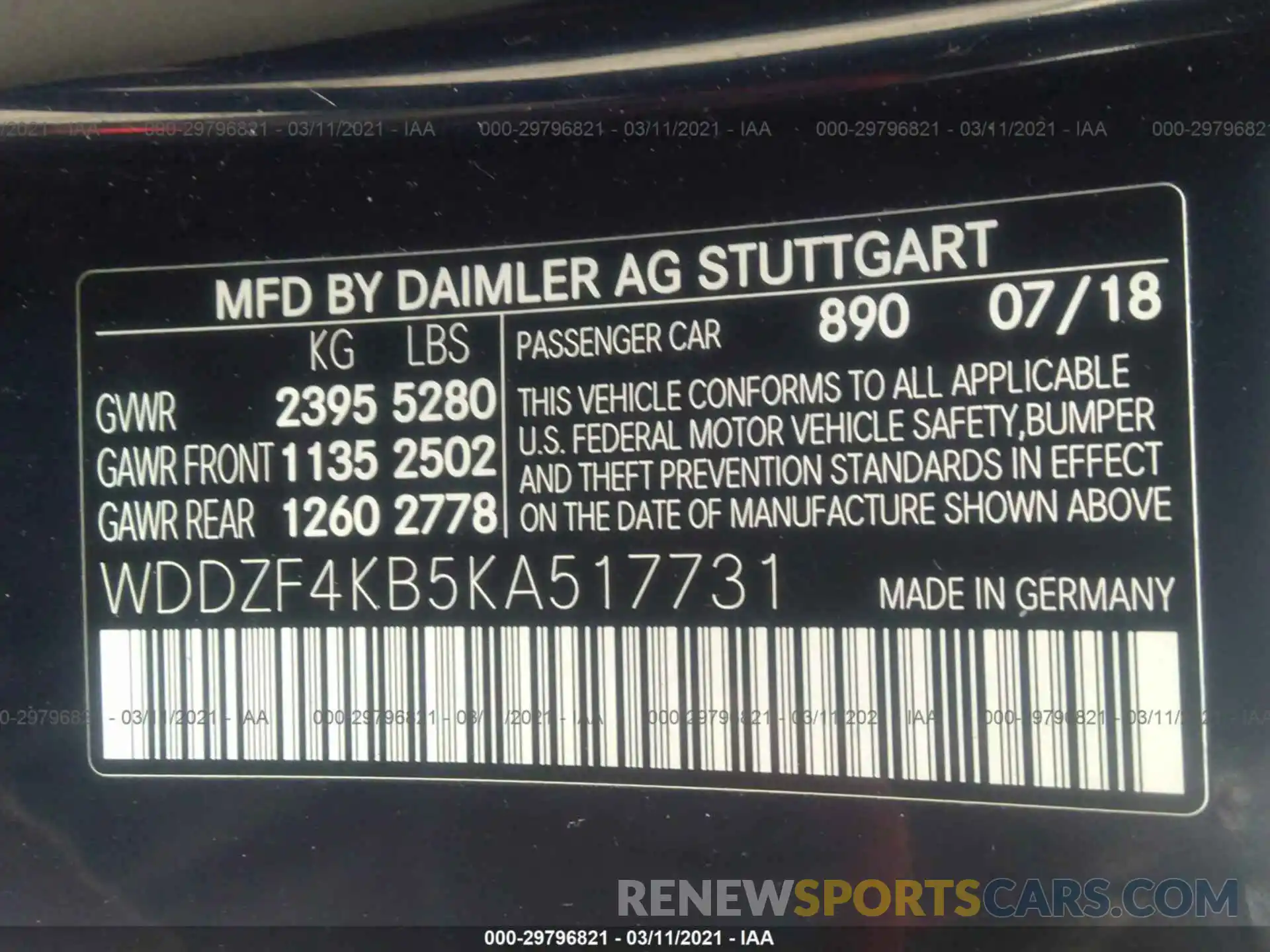 9 Photograph of a damaged car WDDZF4KB5KA517731 MERCEDES-BENZ E-CLASS 2019