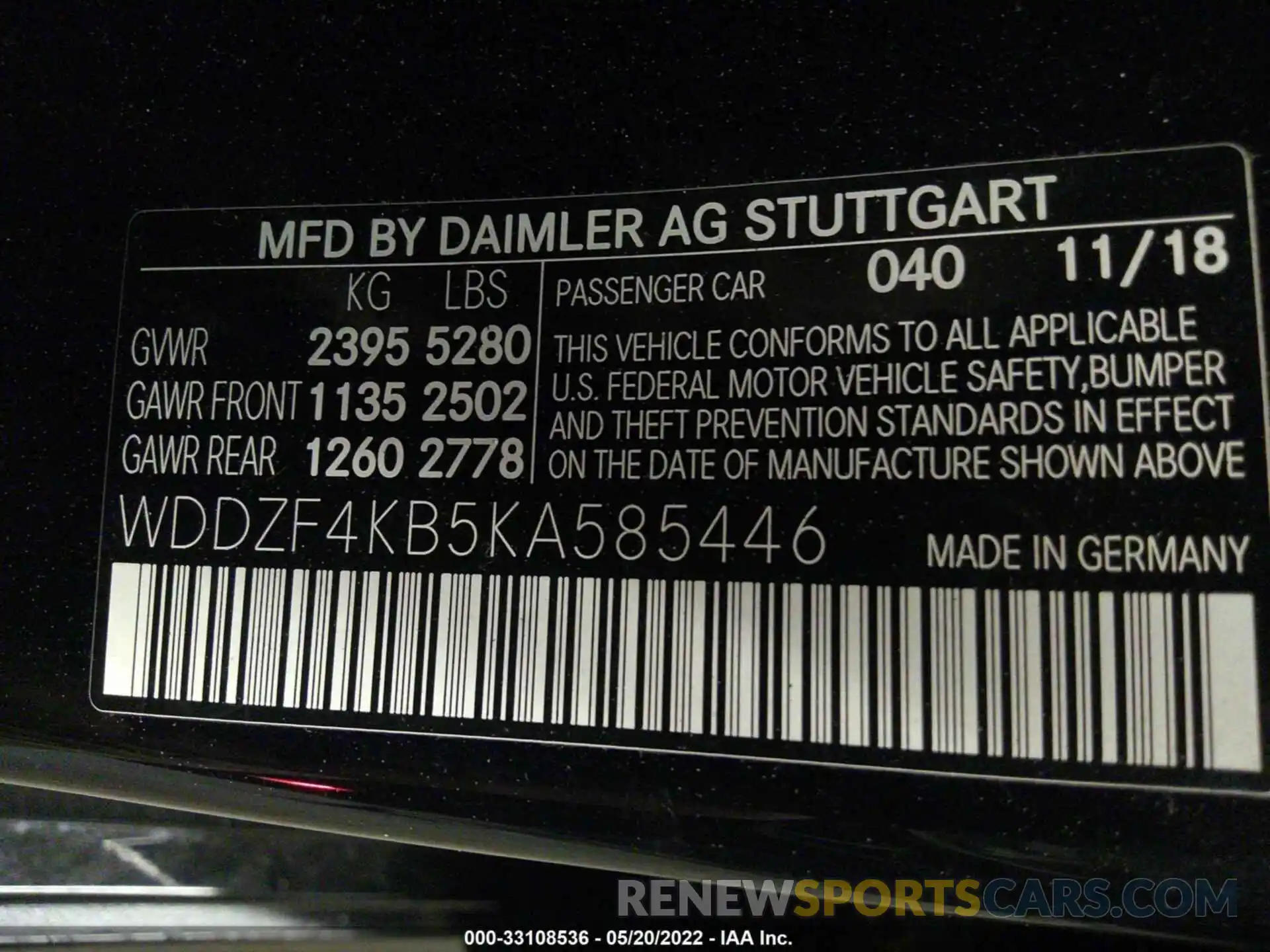 9 Photograph of a damaged car WDDZF4KB5KA585446 MERCEDES-BENZ E-CLASS 2019