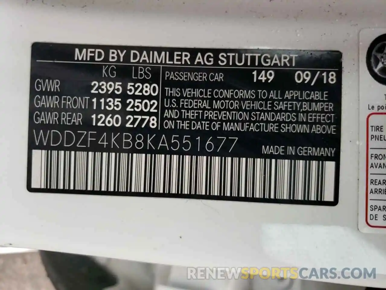 10 Photograph of a damaged car WDDZF4KB8KA551677 MERCEDES-BENZ E-CLASS 2019