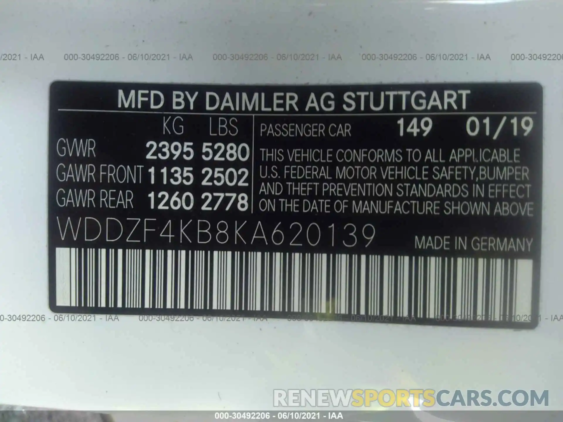 9 Photograph of a damaged car WDDZF4KB8KA620139 MERCEDES-BENZ E-CLASS 2019