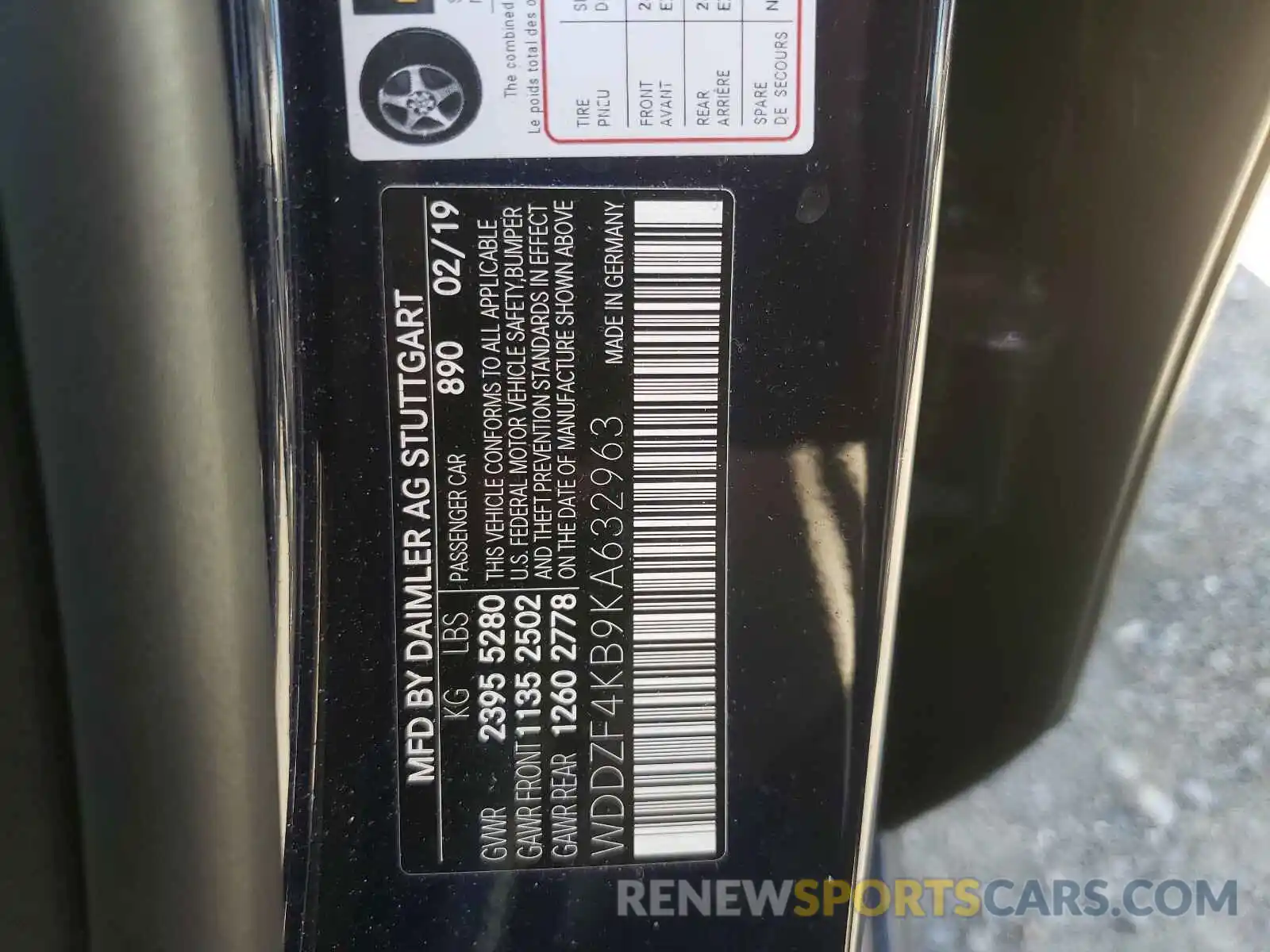 10 Photograph of a damaged car WDDZF4KB9KA632963 MERCEDES-BENZ E CLASS 2019