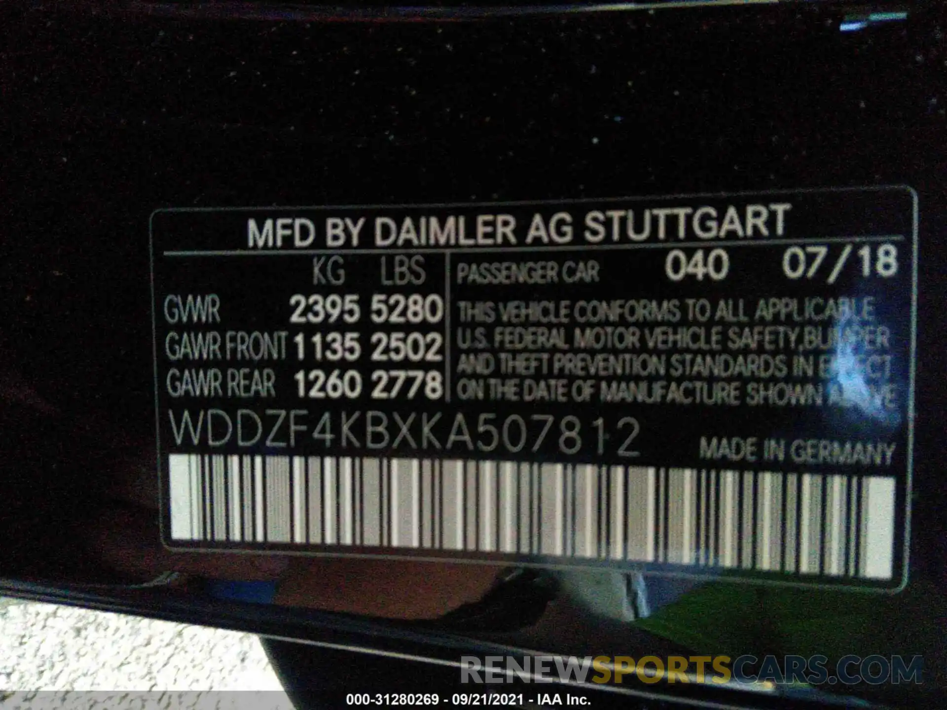 9 Photograph of a damaged car WDDZF4KBXKA507812 MERCEDES-BENZ E-CLASS 2019