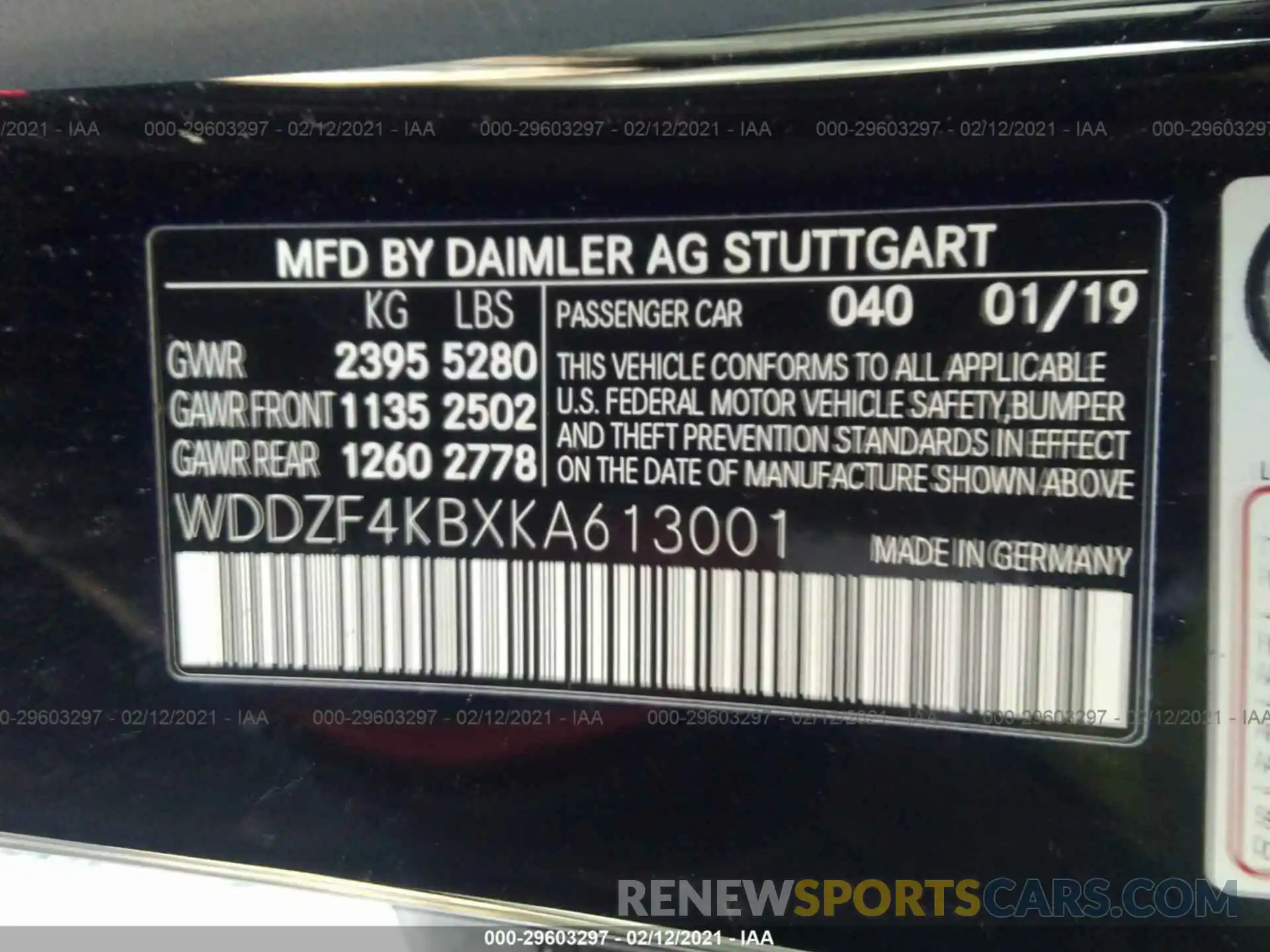 9 Photograph of a damaged car WDDZF4KBXKA613001 MERCEDES-BENZ E-CLASS 2019