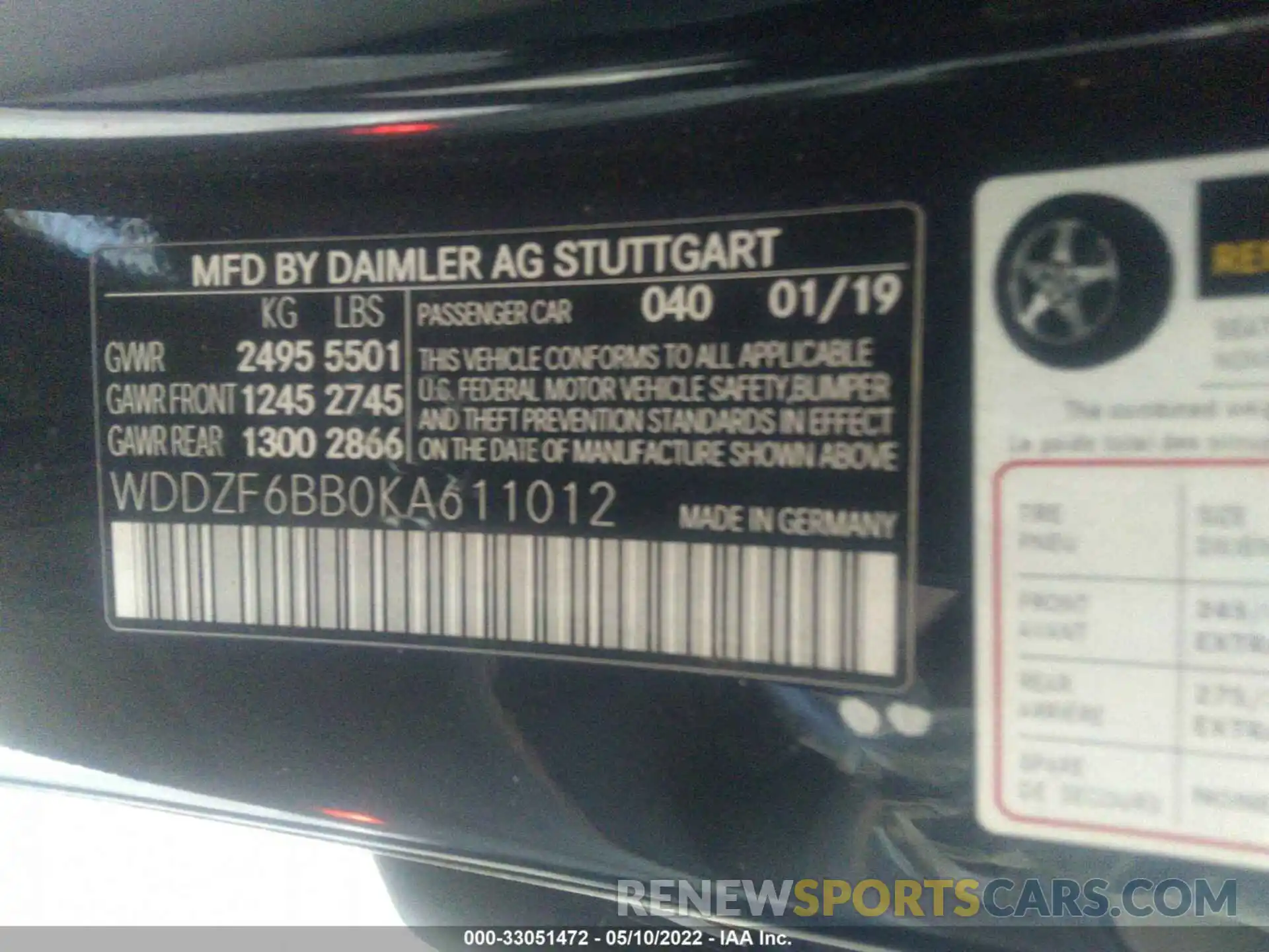 9 Photograph of a damaged car WDDZF6BB0KA611012 MERCEDES-BENZ E-CLASS 2019