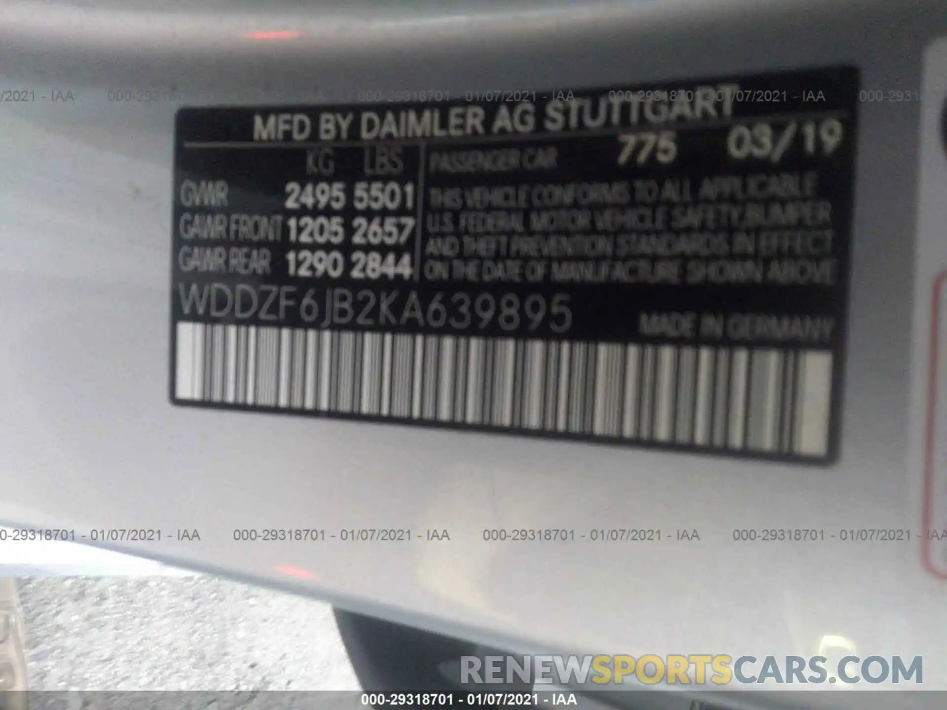 9 Photograph of a damaged car WDDZF6JB2KA639895 MERCEDES-BENZ E-CLASS 2019