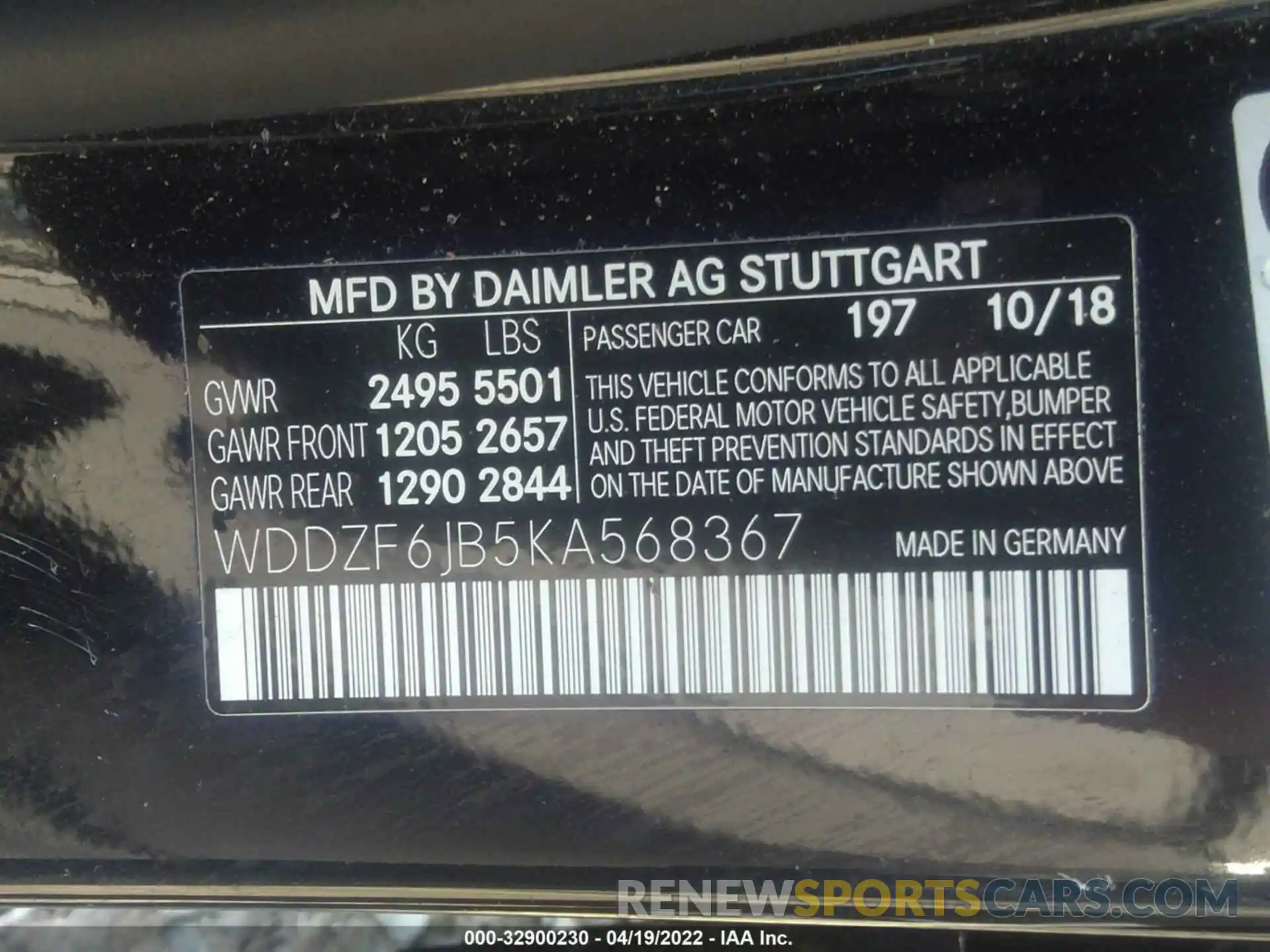 9 Photograph of a damaged car WDDZF6JB5KA568367 MERCEDES-BENZ E-CLASS 2019