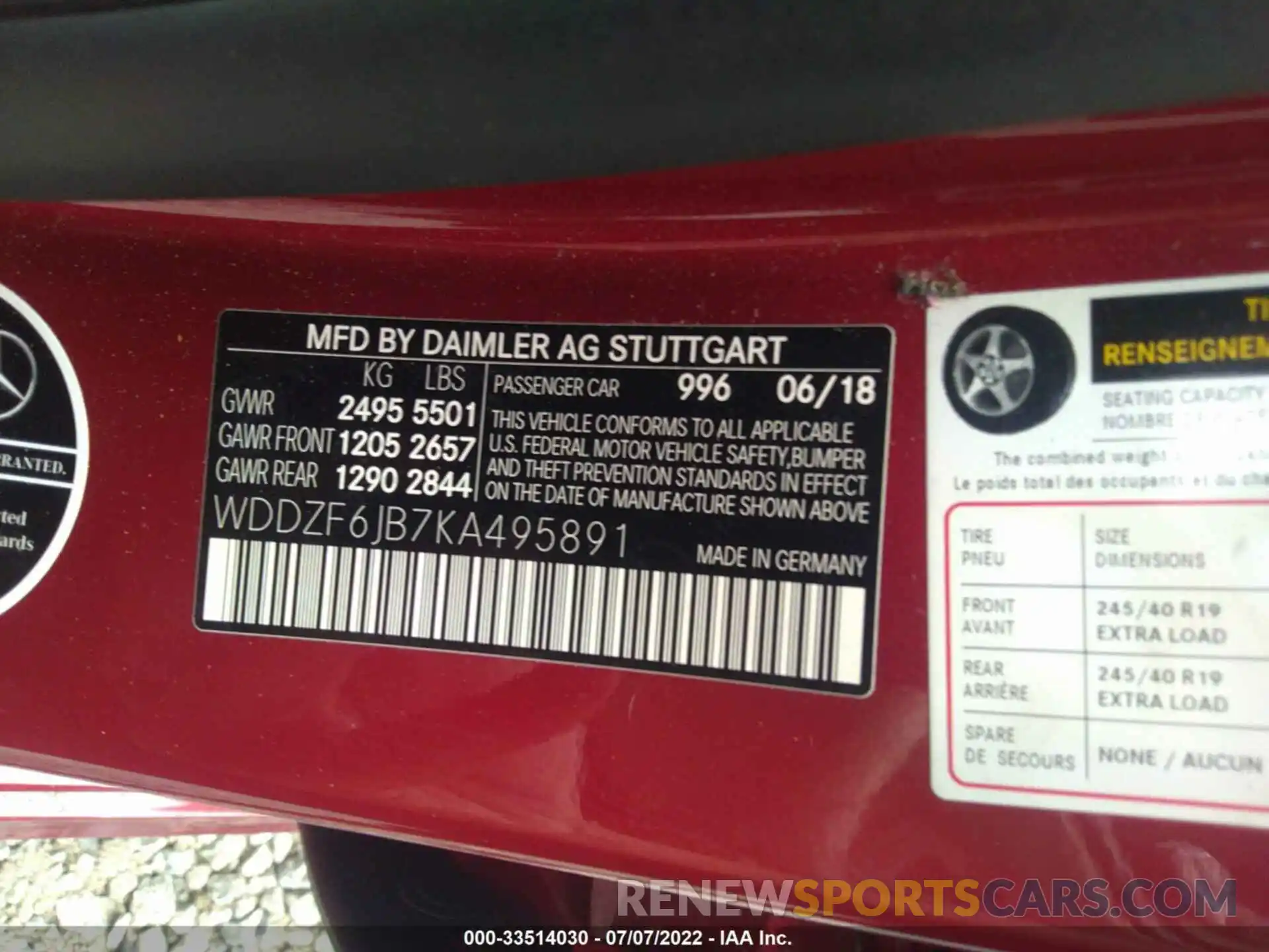 9 Photograph of a damaged car WDDZF6JB7KA495891 MERCEDES-BENZ E-CLASS 2019