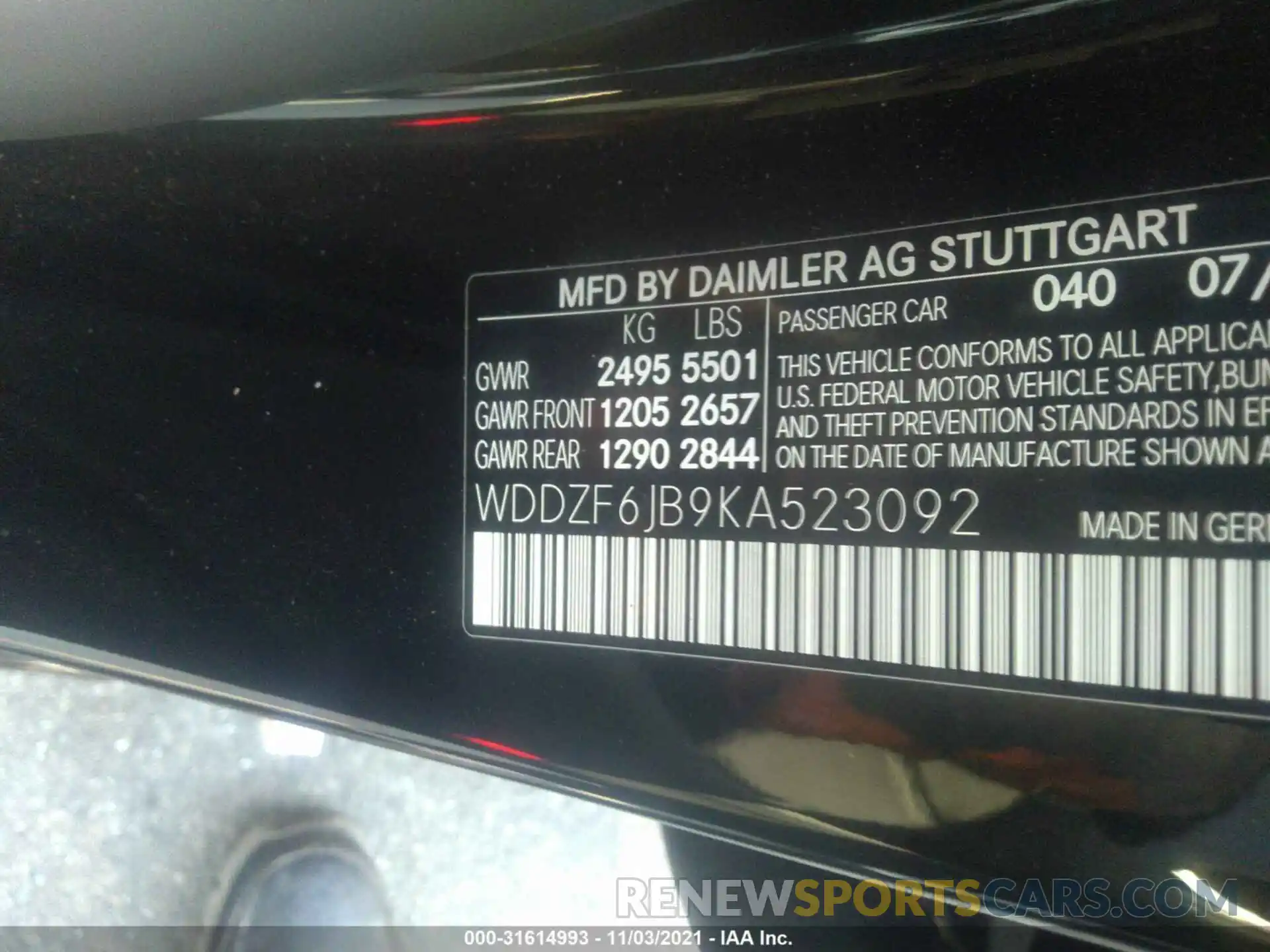 9 Photograph of a damaged car WDDZF6JB9KA523092 MERCEDES-BENZ E-CLASS 2019