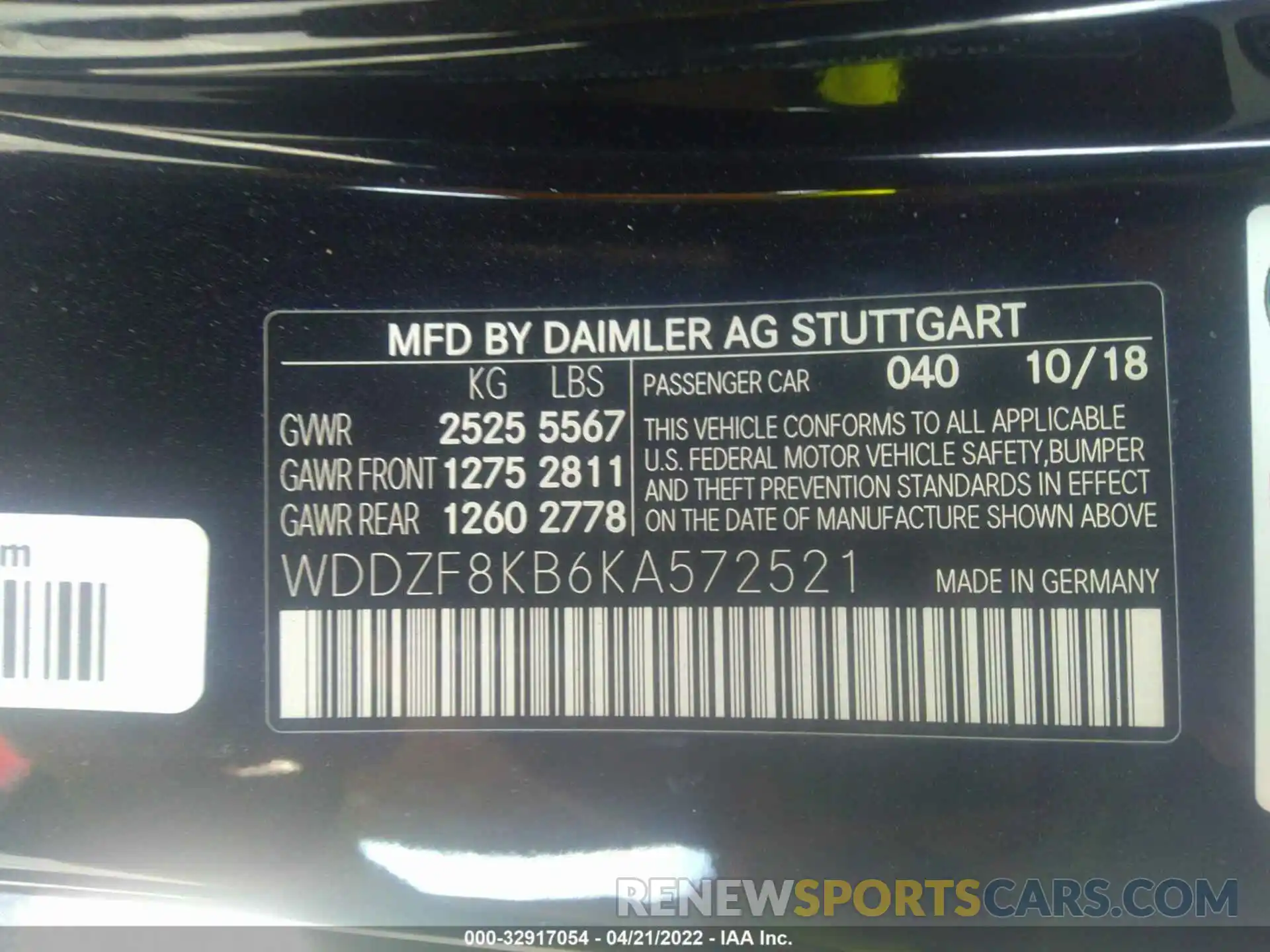 9 Фотография поврежденного автомобиля WDDZF8KB6KA572521 MERCEDES-BENZ E-CLASS 2019