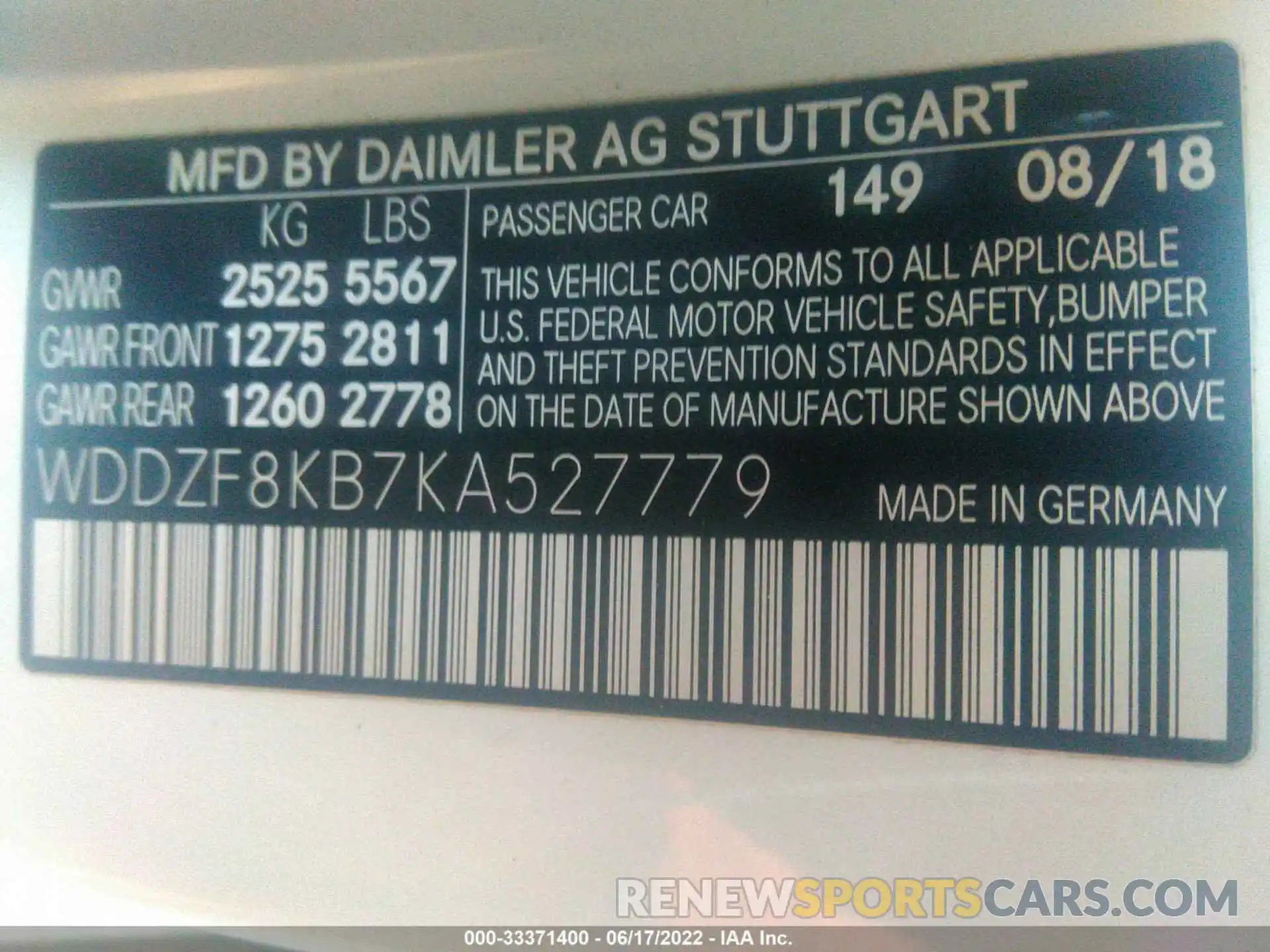 9 Photograph of a damaged car WDDZF8KB7KA527779 MERCEDES-BENZ E-CLASS 2019