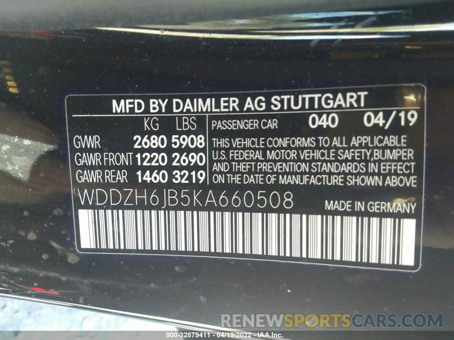 9 Photograph of a damaged car WDDZH6JB5KA660508 MERCEDES-BENZ E-CLASS 2019