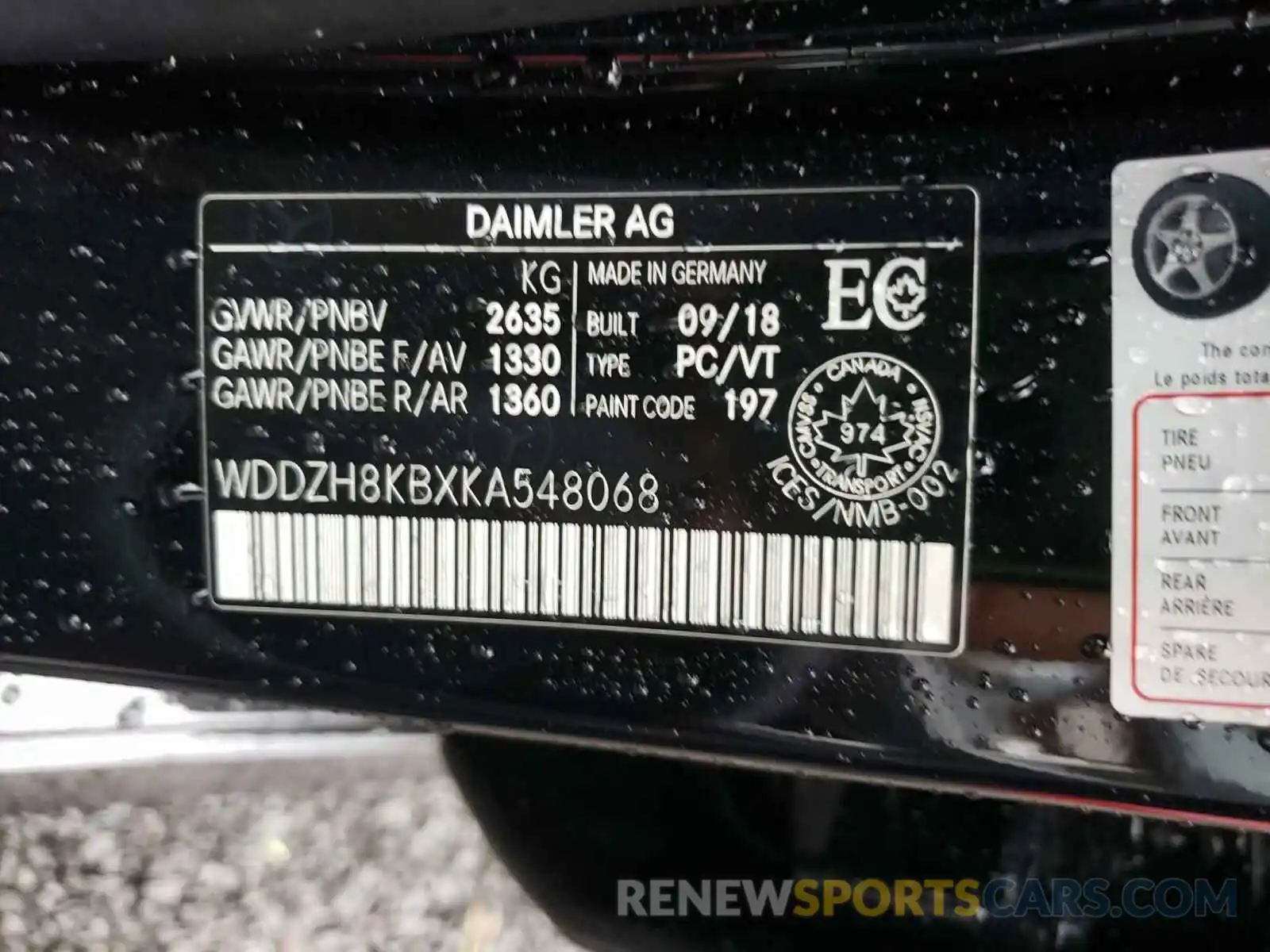 10 Photograph of a damaged car WDDZH8KBXKA548068 MERCEDES-BENZ E-CLASS 2019