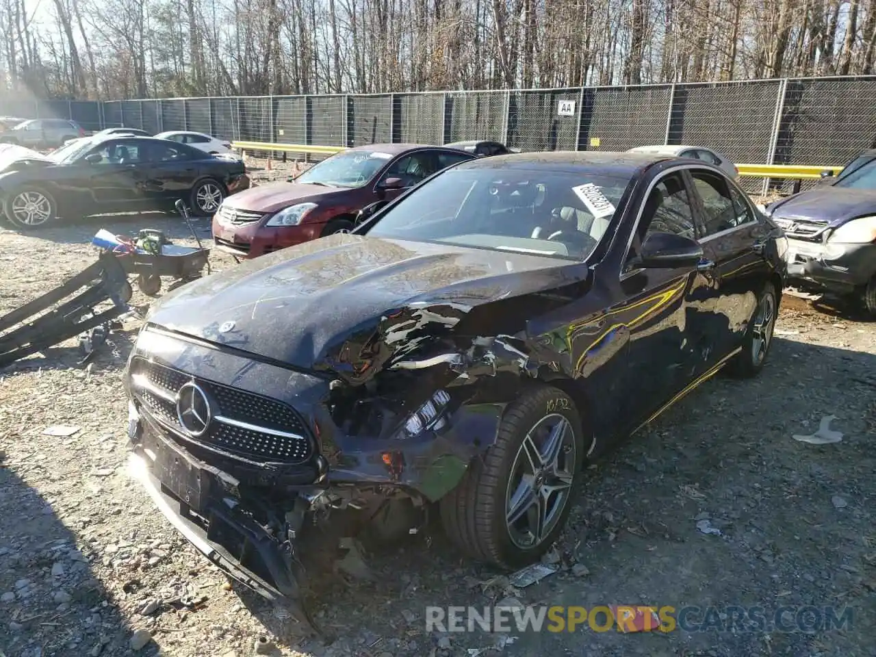 2 Photograph of a damaged car W1KZF5KBXMA886657 MERCEDES-BENZ E-CLASS 2021