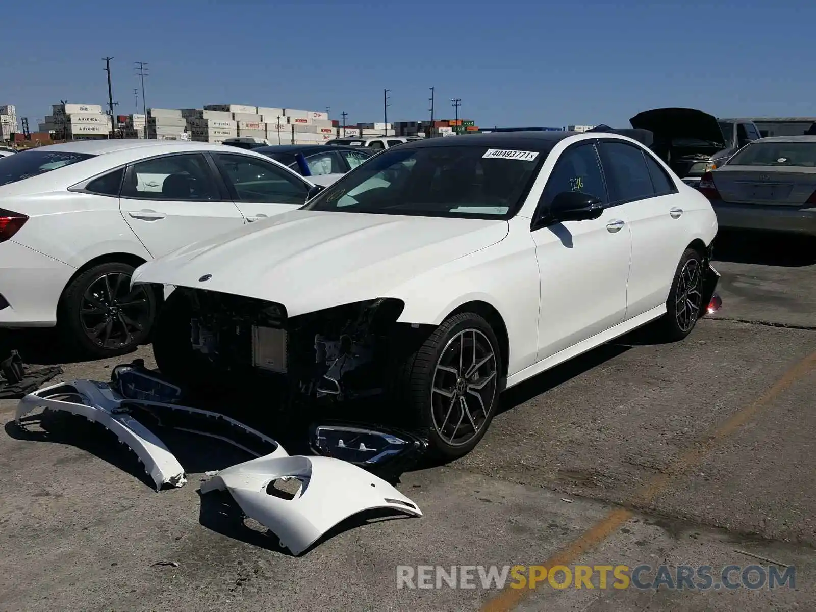 2 Photograph of a damaged car W1KZF8DB0MA906171 MERCEDES-BENZ E CLASS 2021