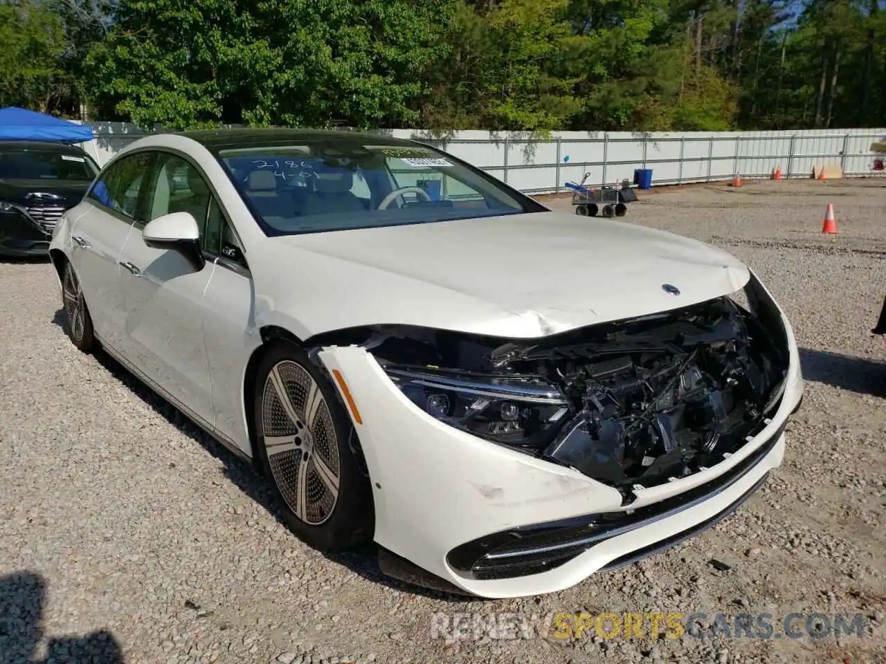 1 Photograph of a damaged car W1KCG2DB4NA001322 MERCEDES-BENZ EQS 450 2022