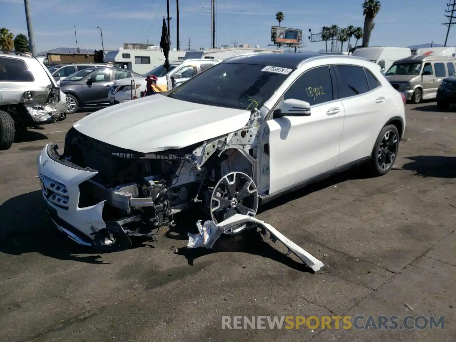 2 Photograph of a damaged car WDCTG4EB2KU009167 MERCEDES-BENZ G CLASS 2019