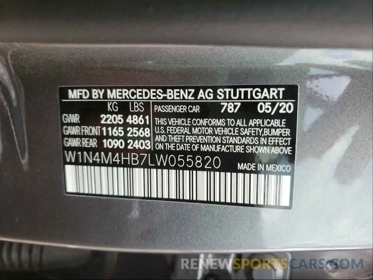 10 Photograph of a damaged car W1N4M4HB7LW055820 MERCEDES-BENZ G CLASS 2020