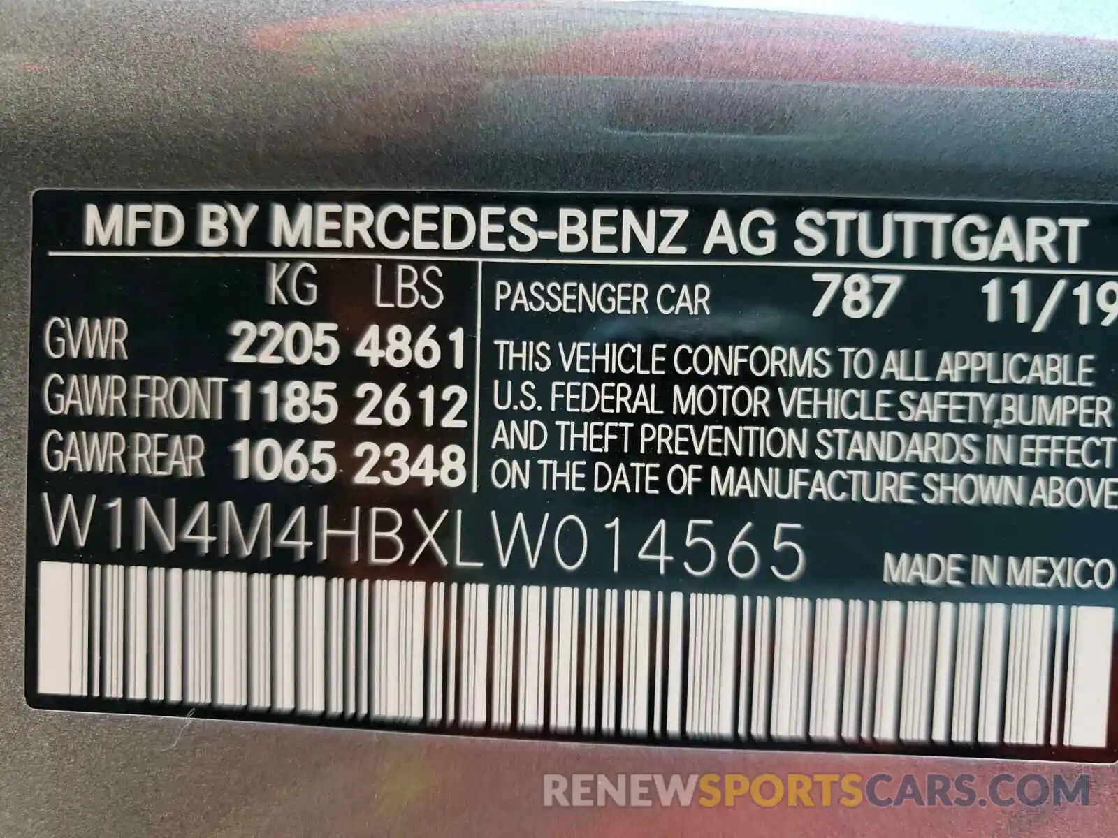 10 Фотография поврежденного автомобиля W1N4M4HBXLW014565 MERCEDES-BENZ G CLASS 2020