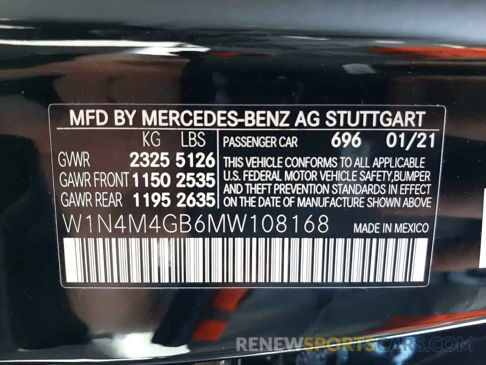 10 Photograph of a damaged car W1N4M4GB6MW108168 MERCEDES-BENZ G CLASS 2021