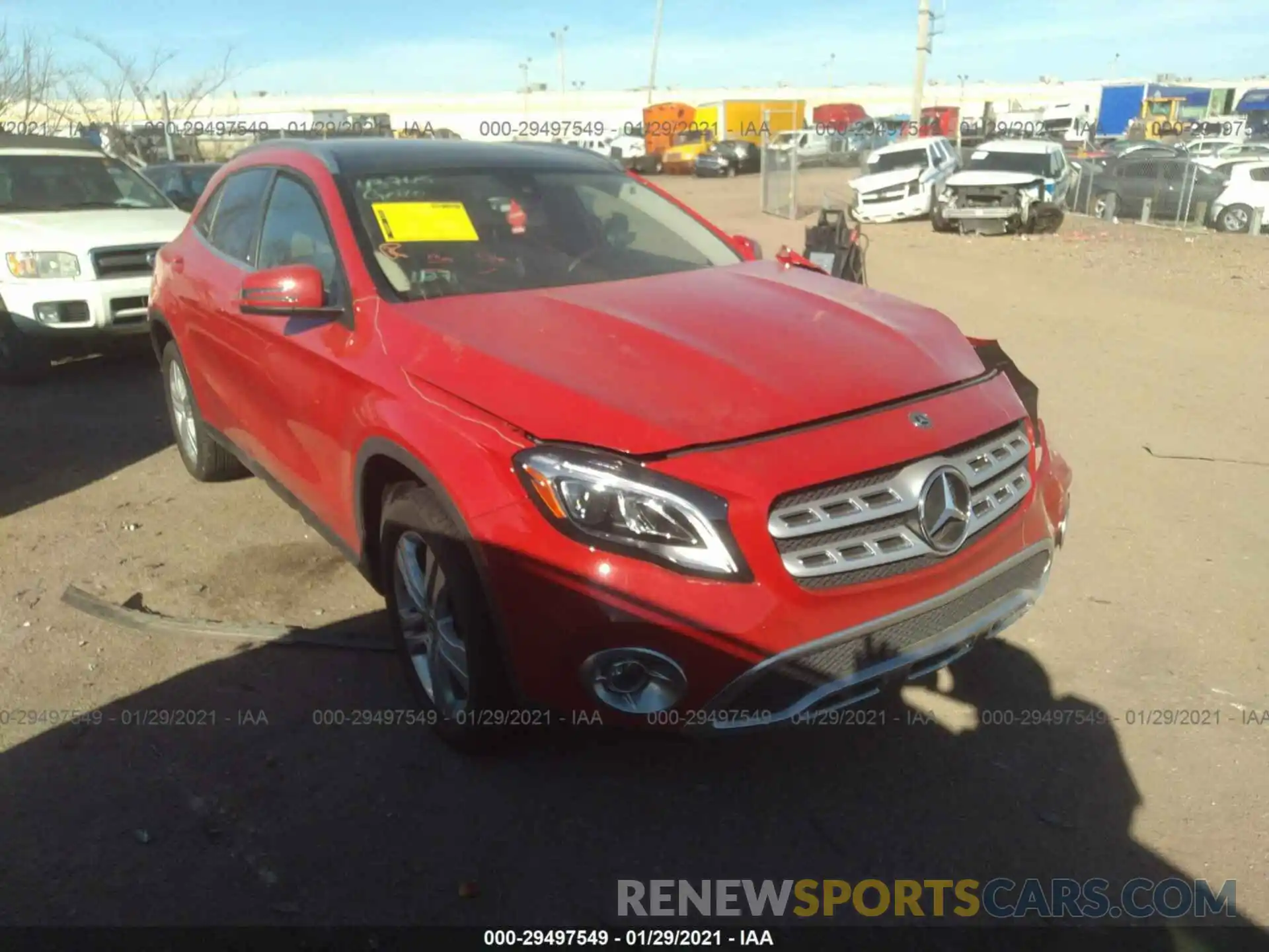 1 Фотография поврежденного автомобиля WDCTG4EB0KU001763 MERCEDES-BENZ GLA 2019