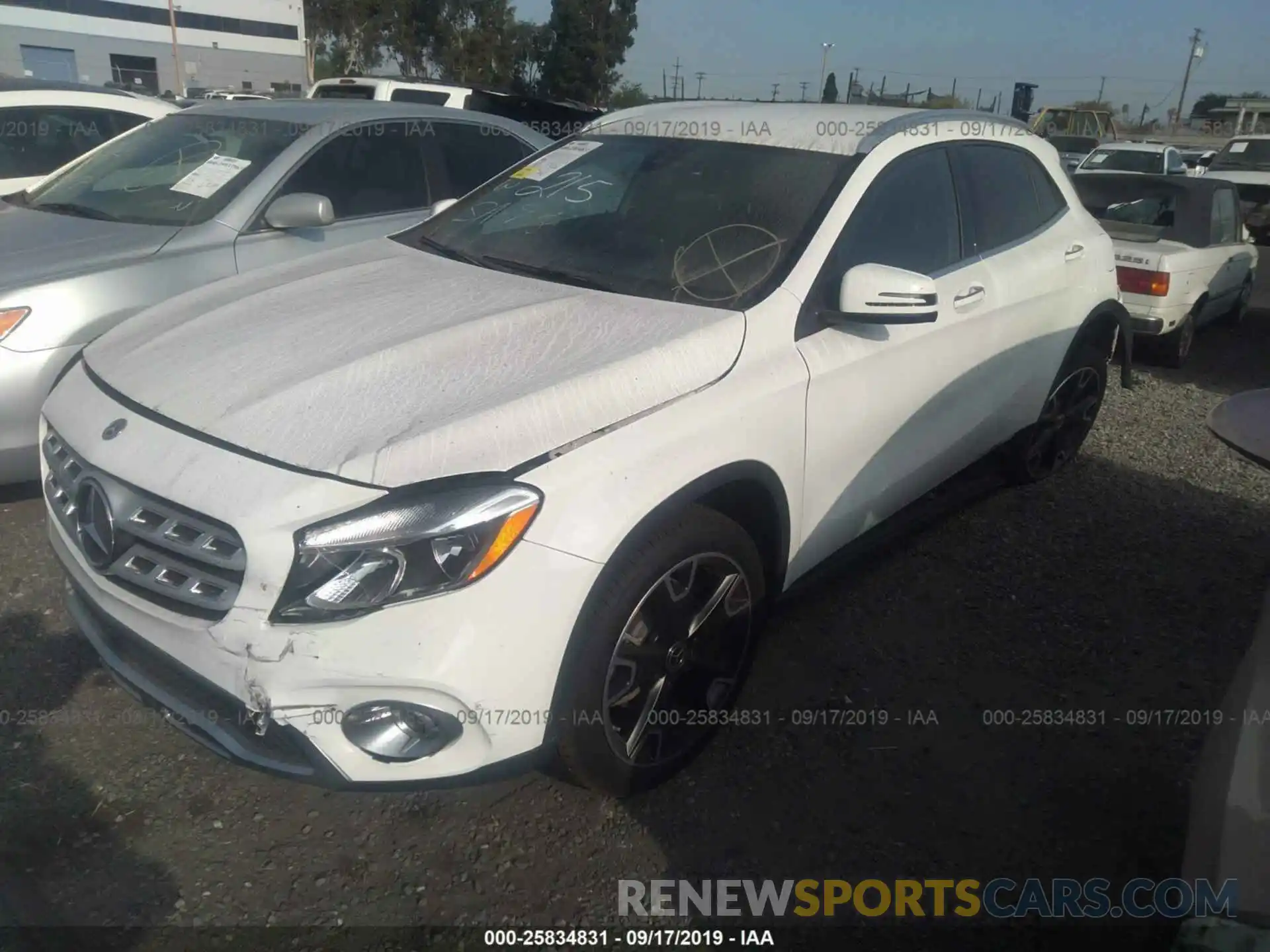 2 Photograph of a damaged car WDCTG4EB3KJ551542 MERCEDES-BENZ GLA 2019