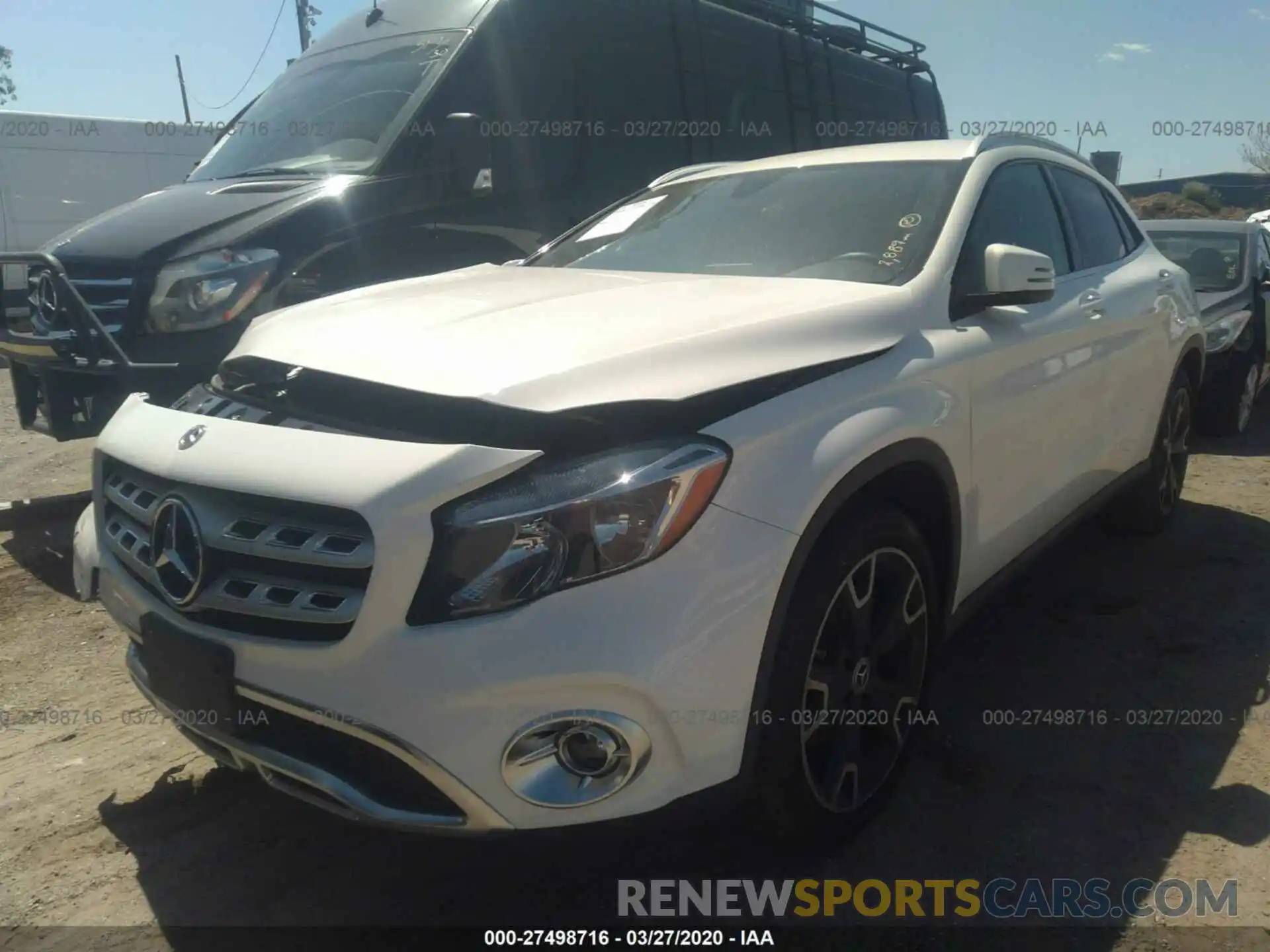 2 Фотография поврежденного автомобиля WDCTG4EB6KU009687 MERCEDES-BENZ GLA 2019