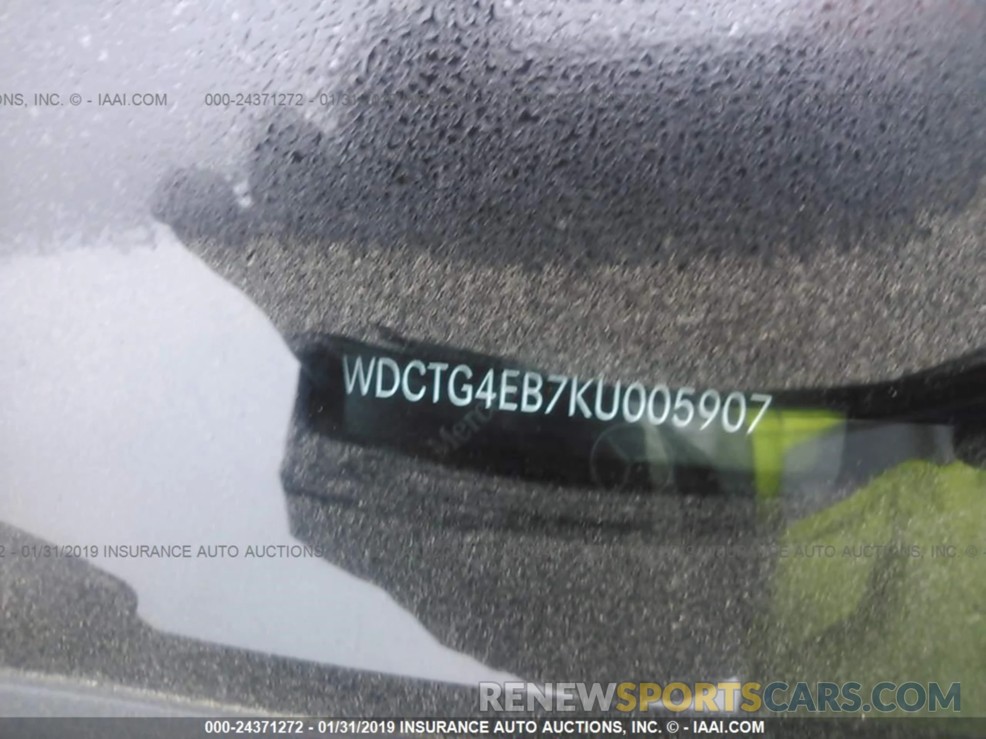 9 Фотография поврежденного автомобиля WDCTG4EB7KU005907 MERCEDES-BENZ GLA 2019