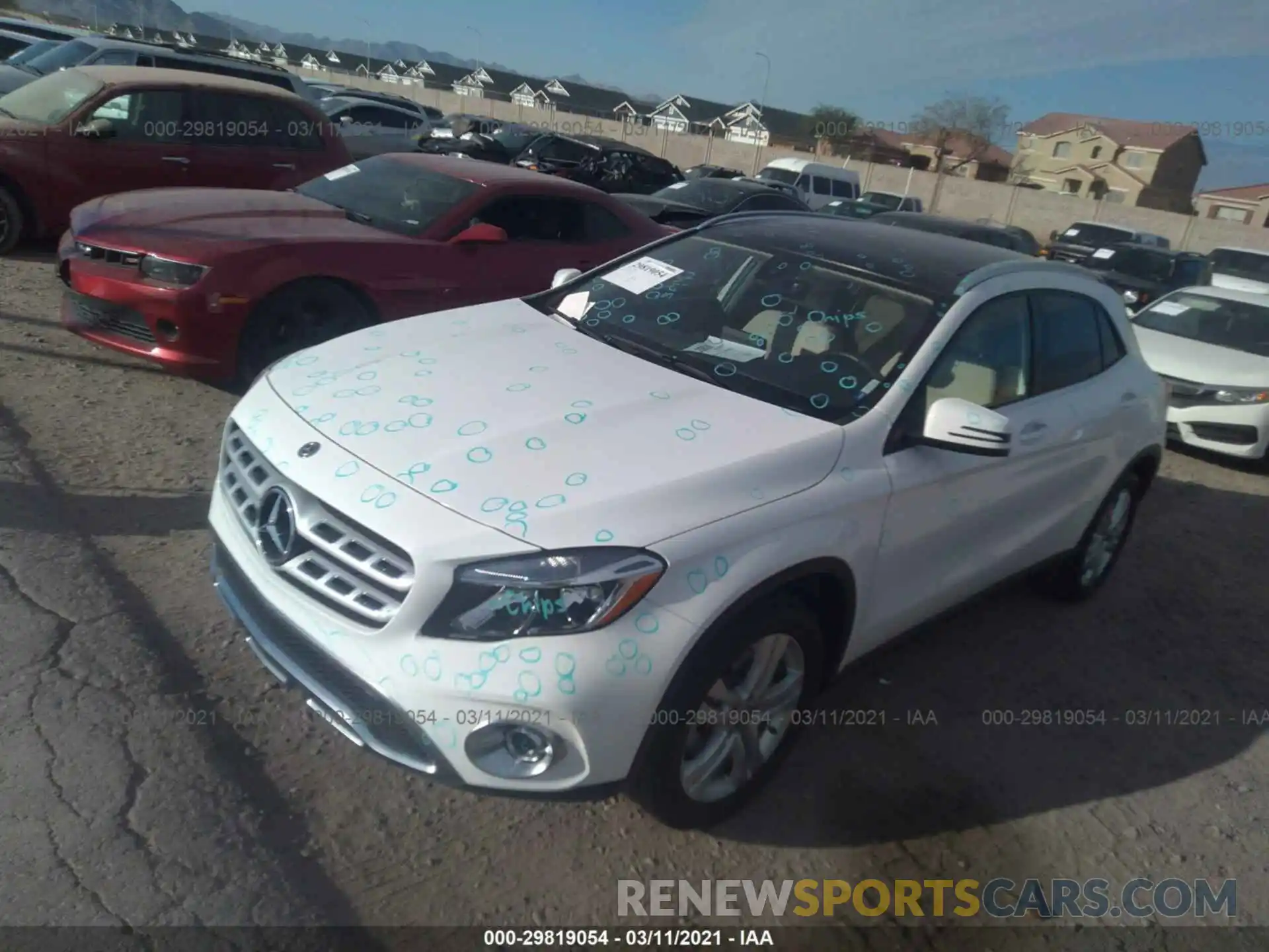 2 Photograph of a damaged car WDCTG4EB9KJ617754 MERCEDES-BENZ GLA 2019