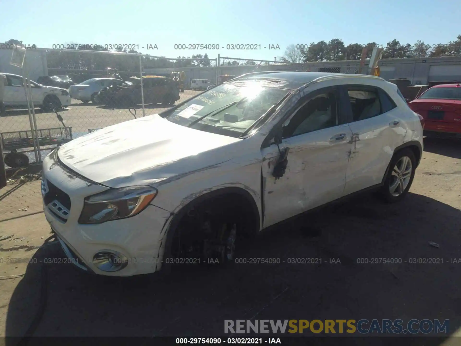 2 Photograph of a damaged car WDCTG4GB1KJ616076 MERCEDES-BENZ GLA 2019