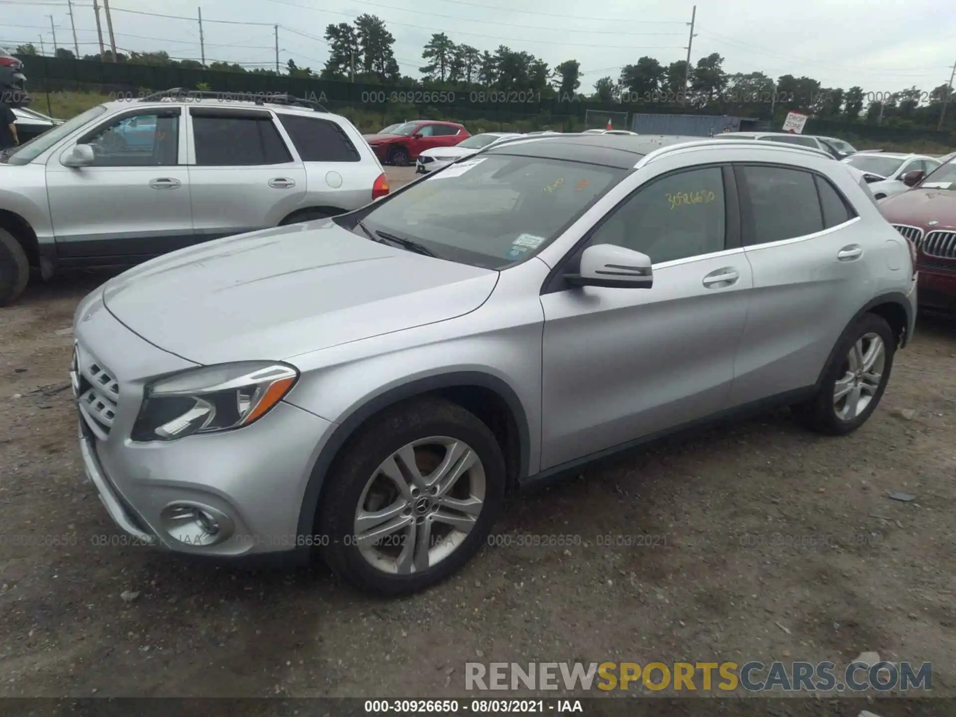 2 Photograph of a damaged car WDCTG4GB6KJ582782 MERCEDES-BENZ GLA 2019