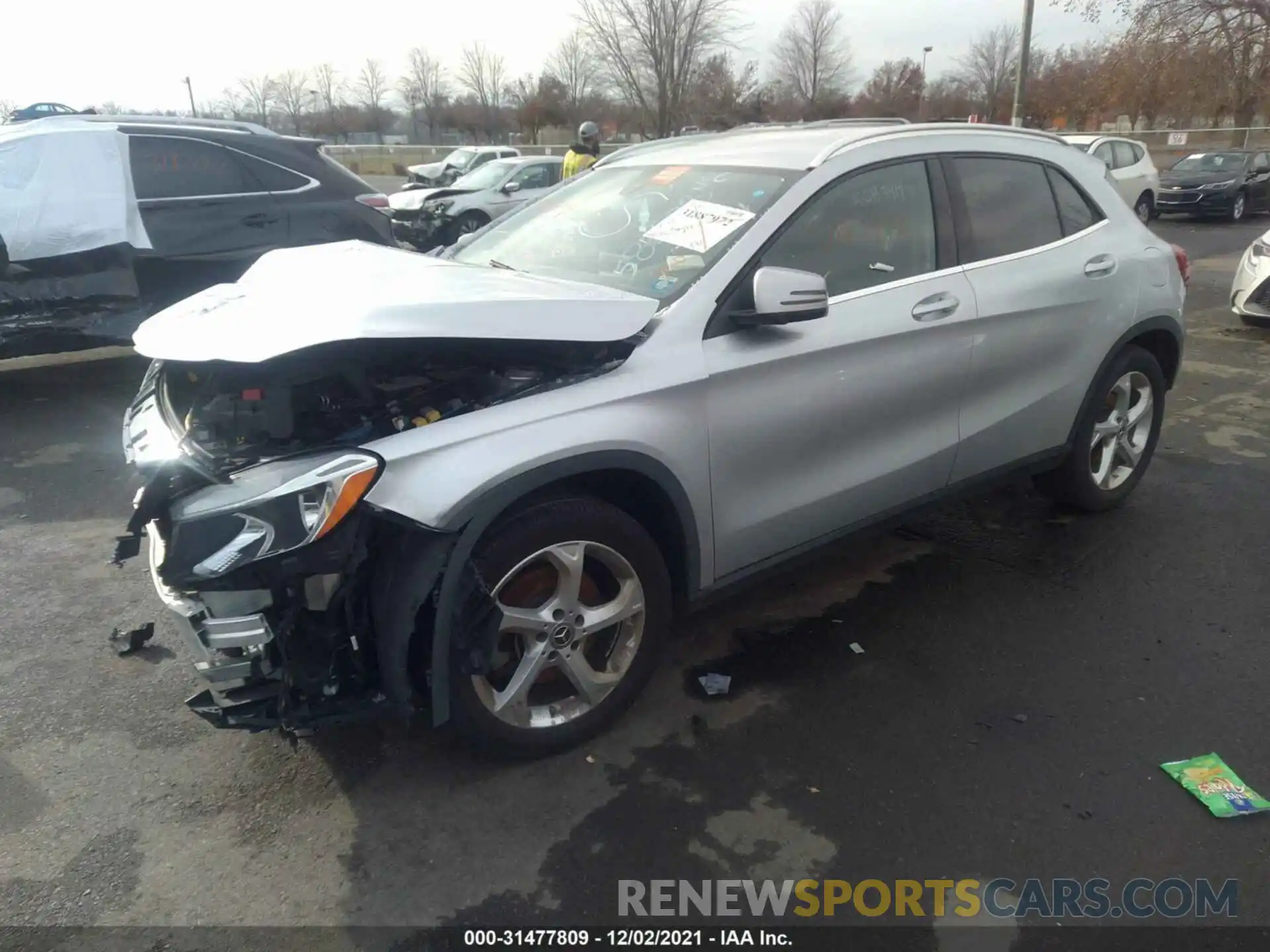 2 Photograph of a damaged car WDCTG4GB9KJ585983 MERCEDES-BENZ GLA 2019