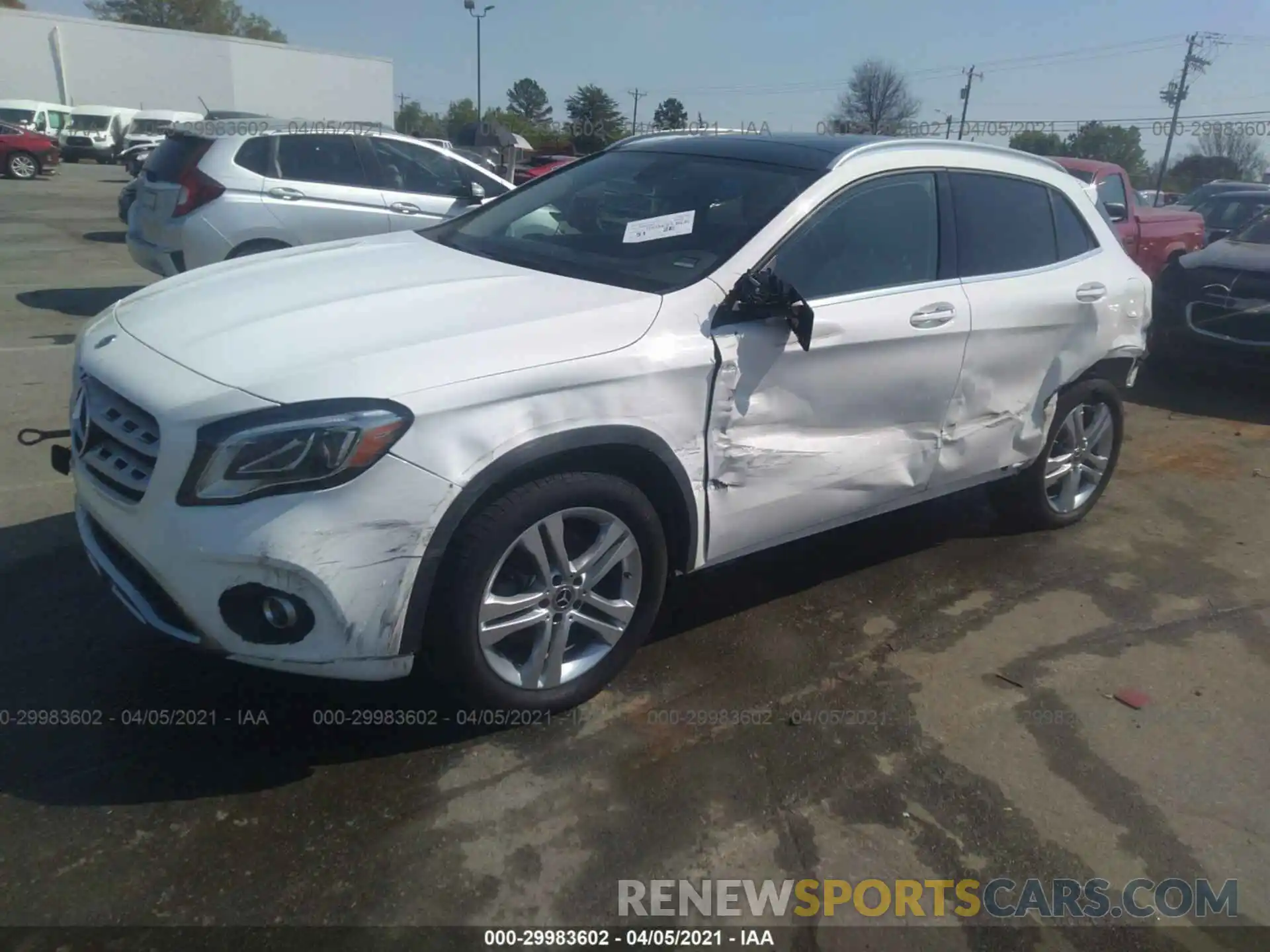 2 Фотография поврежденного автомобиля WDCTG4GB0LU025186 MERCEDES-BENZ GLA 2020