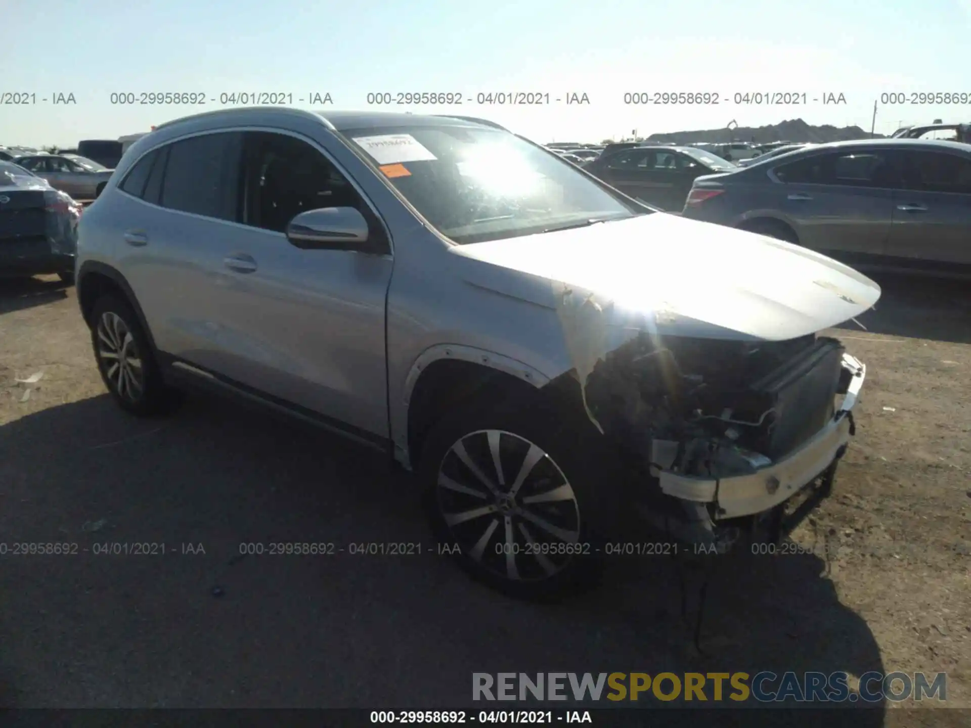 1 Photograph of a damaged car W1N4N4GB2MJ191723 MERCEDES-BENZ GLA 2021