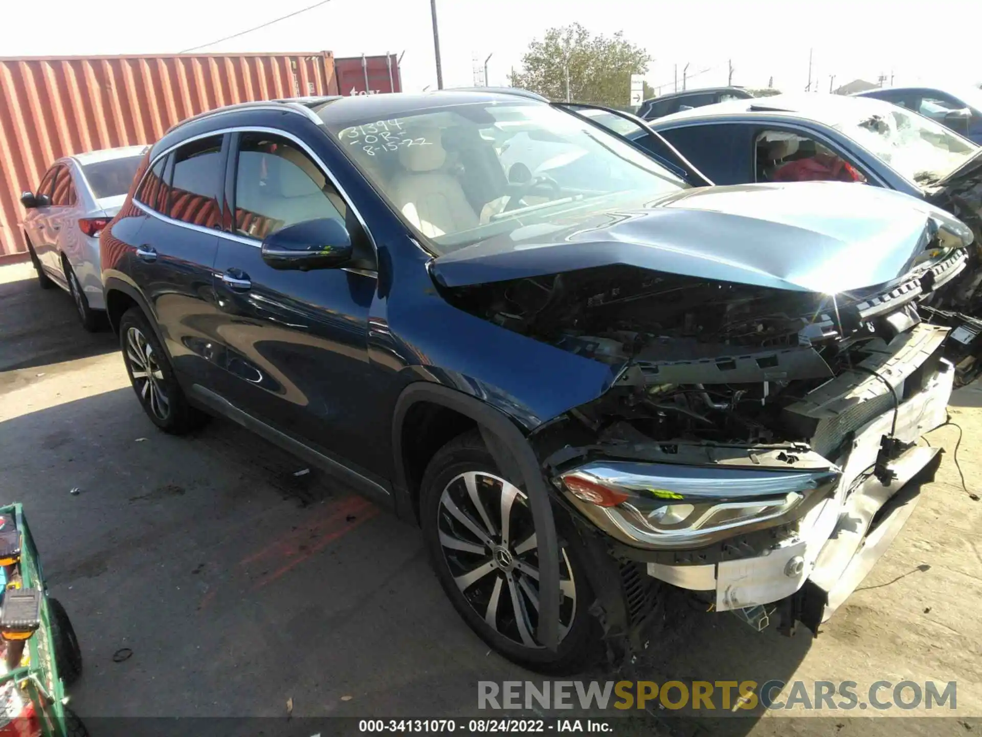 1 Photograph of a damaged car W1N4N4GB3MJ254330 MERCEDES-BENZ GLA 2021