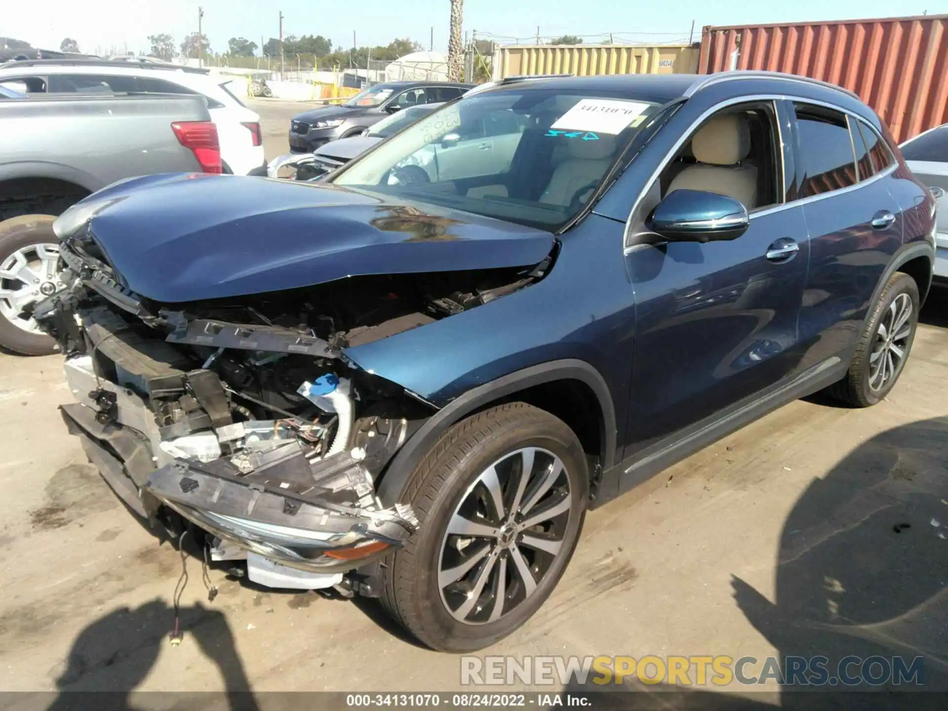 2 Photograph of a damaged car W1N4N4GB3MJ254330 MERCEDES-BENZ GLA 2021