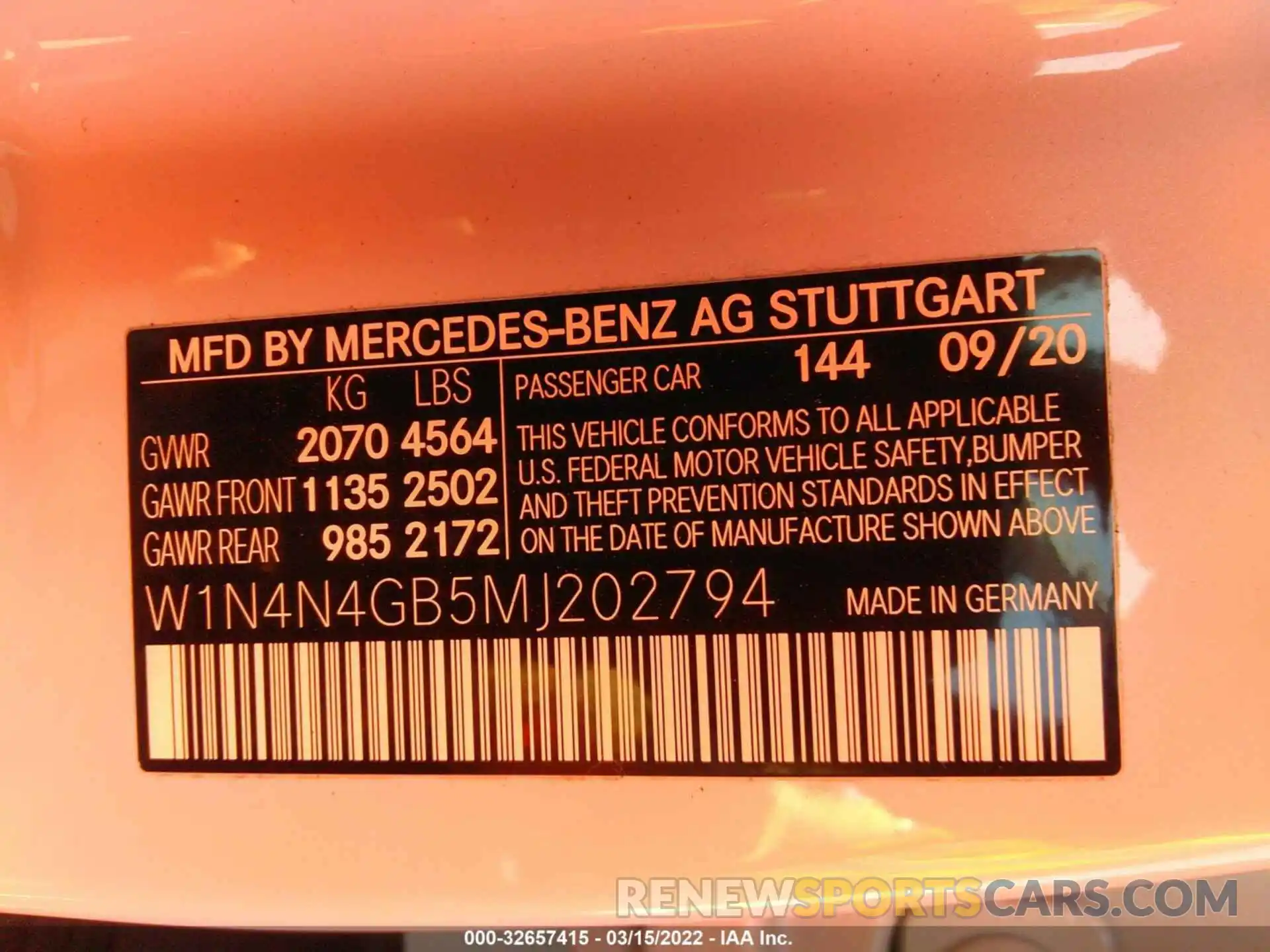 9 Photograph of a damaged car W1N4N4GB5MJ202794 MERCEDES-BENZ GLA 2021