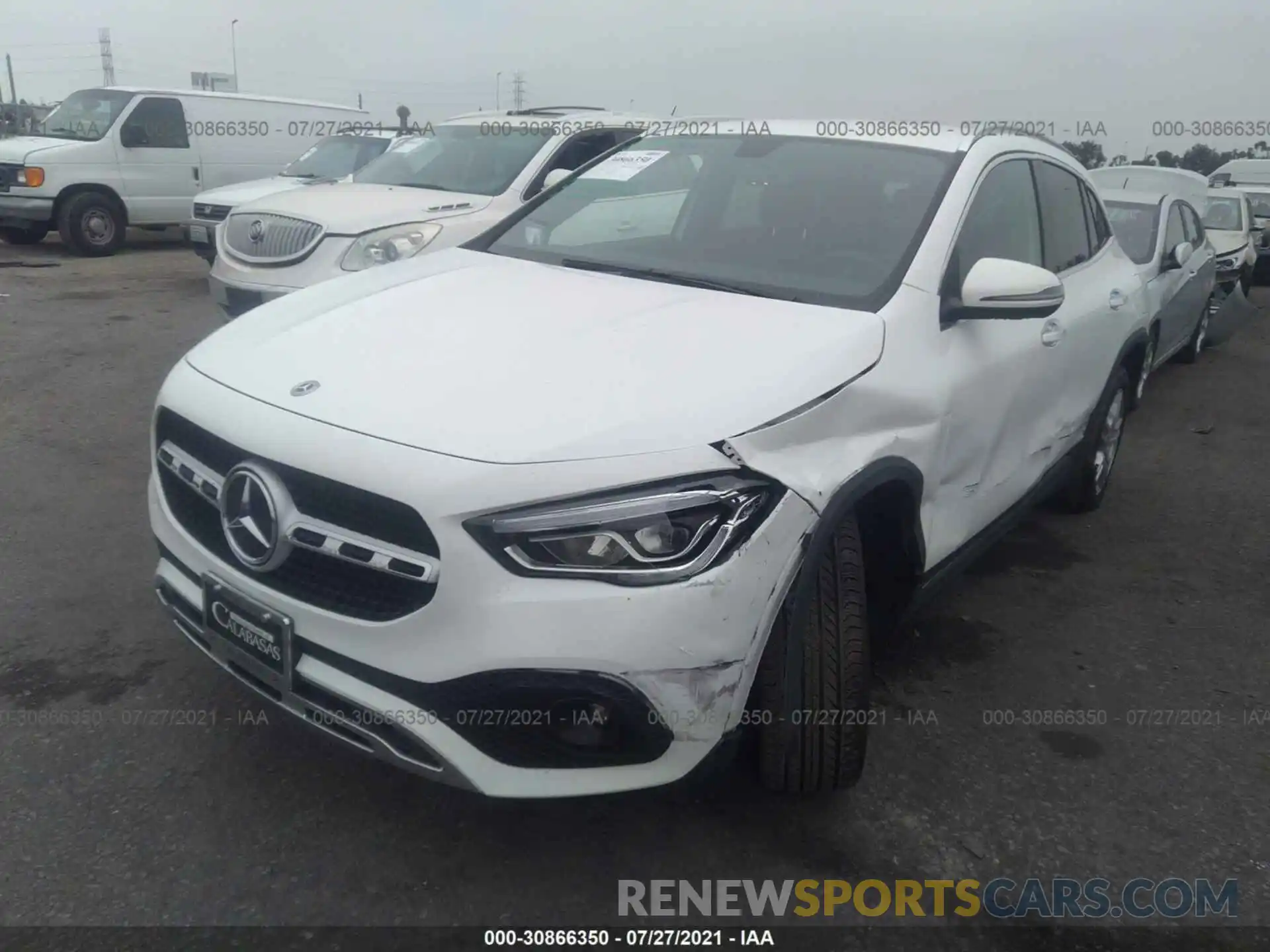 2 Фотография поврежденного автомобиля W1N4N4GB8MJ115908 MERCEDES-BENZ GLA 2021