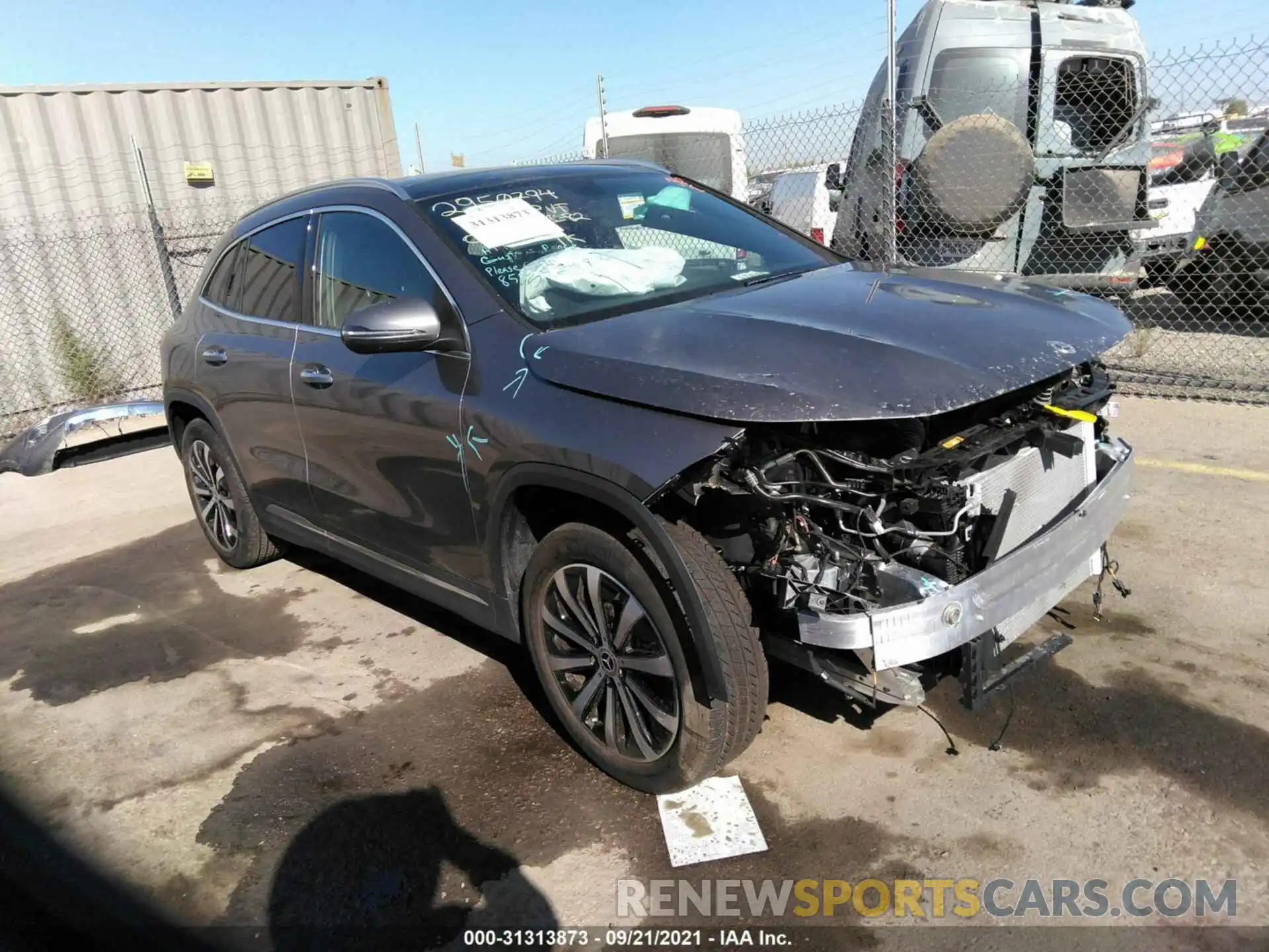 1 Photograph of a damaged car W1N4N4GB8MJ203082 MERCEDES-BENZ GLA 2021