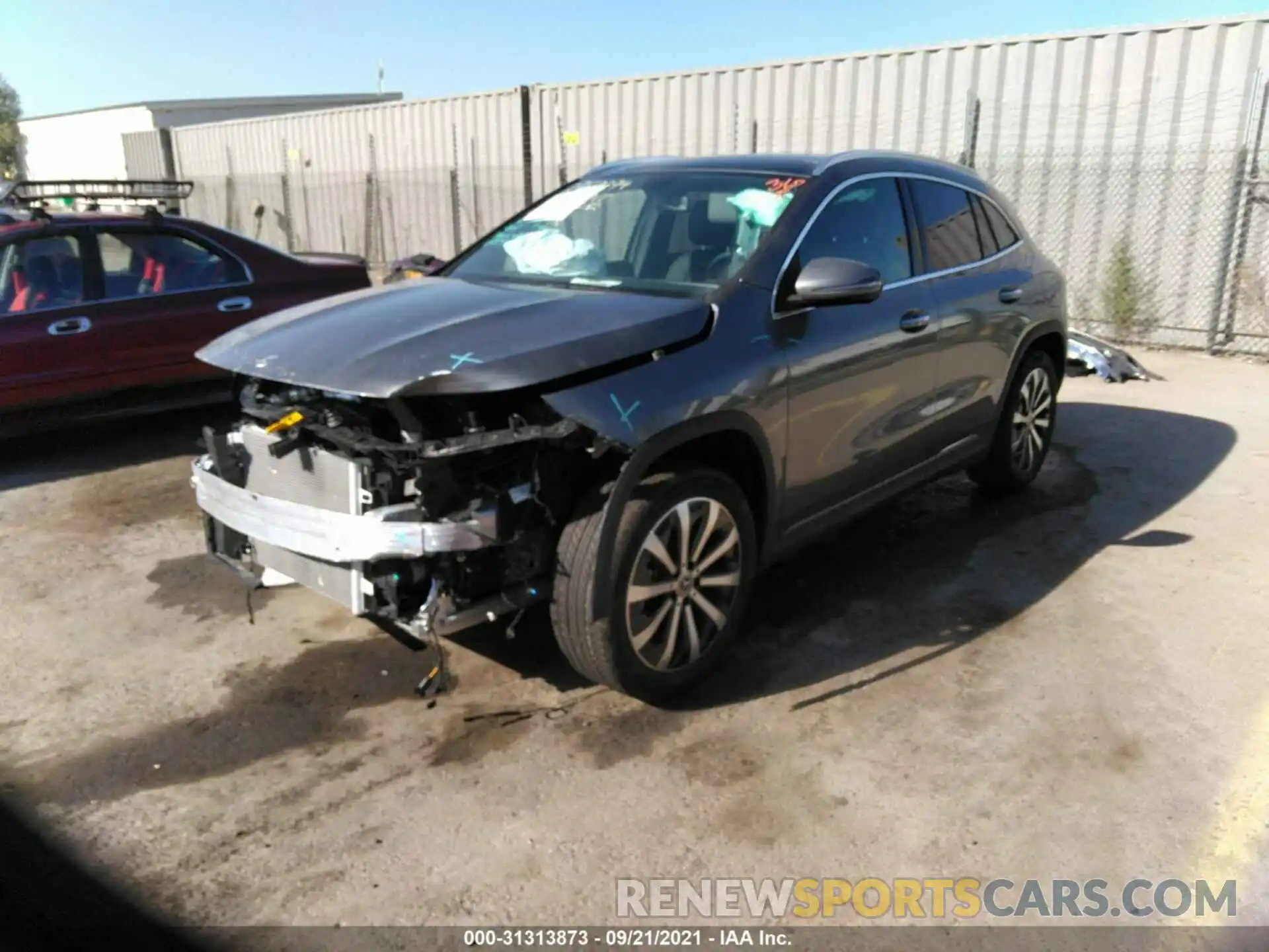 2 Photograph of a damaged car W1N4N4GB8MJ203082 MERCEDES-BENZ GLA 2021