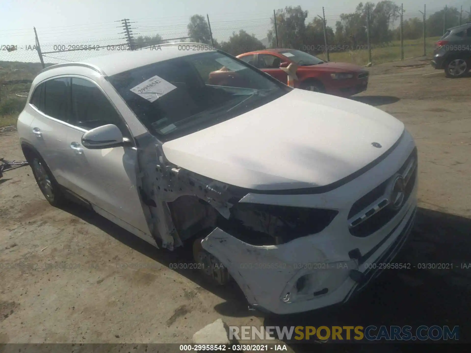 1 Photograph of a damaged car W1N4N4GB9MJ132958 MERCEDES-BENZ GLA 2021