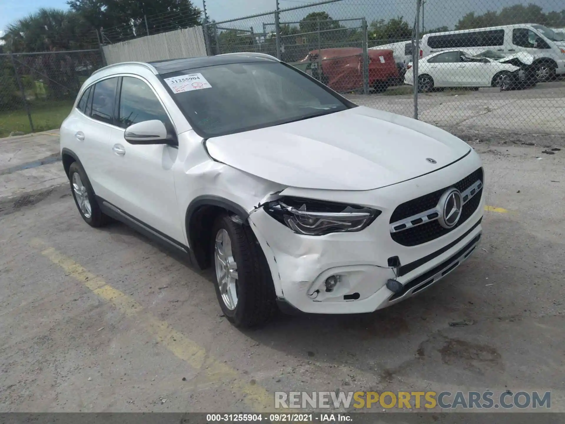 1 Photograph of a damaged car W1N4N4GBXMJ249478 MERCEDES-BENZ GLA 2021